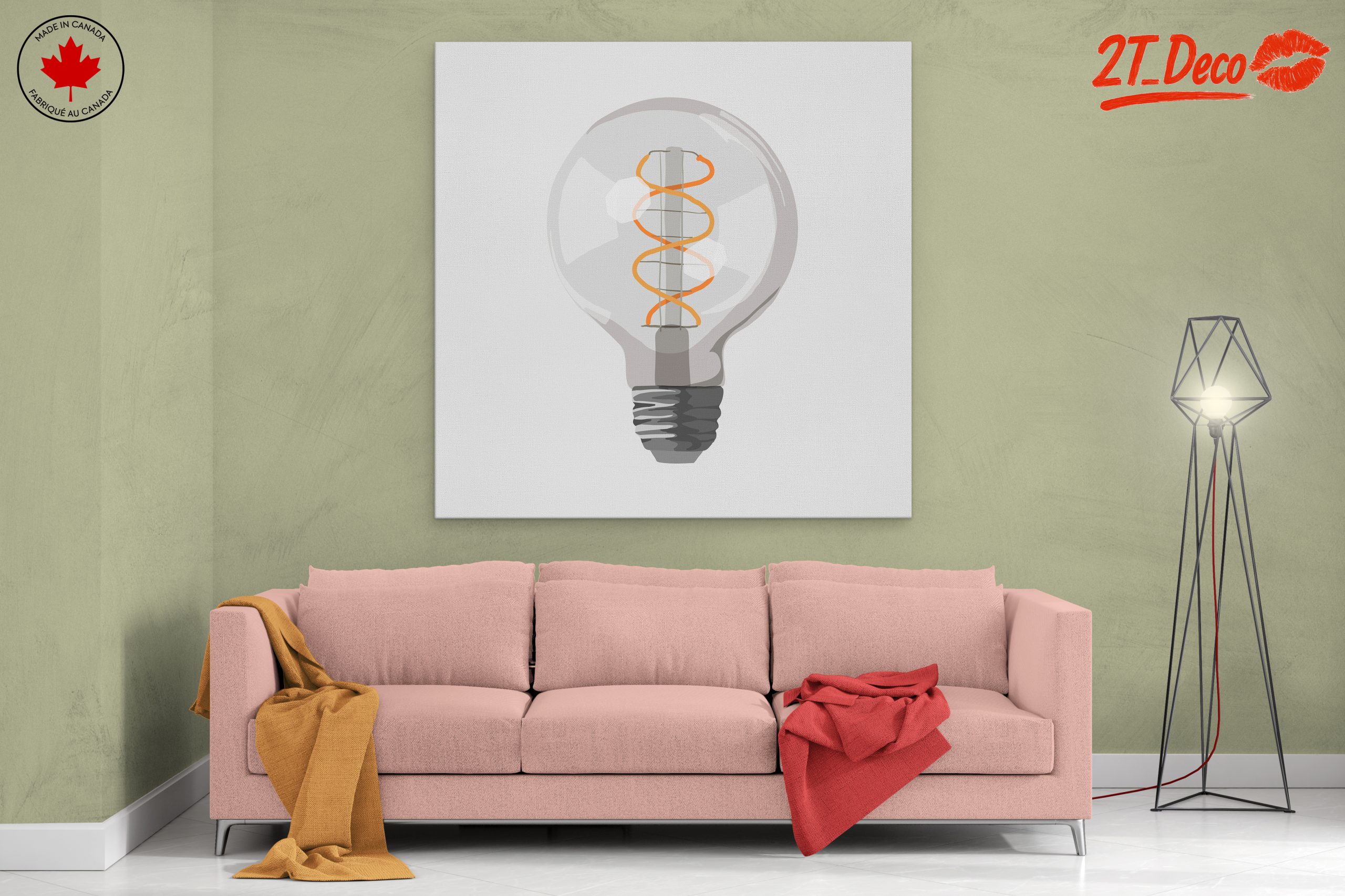 Stylized Modern Light Bulb Artwork - Image 2