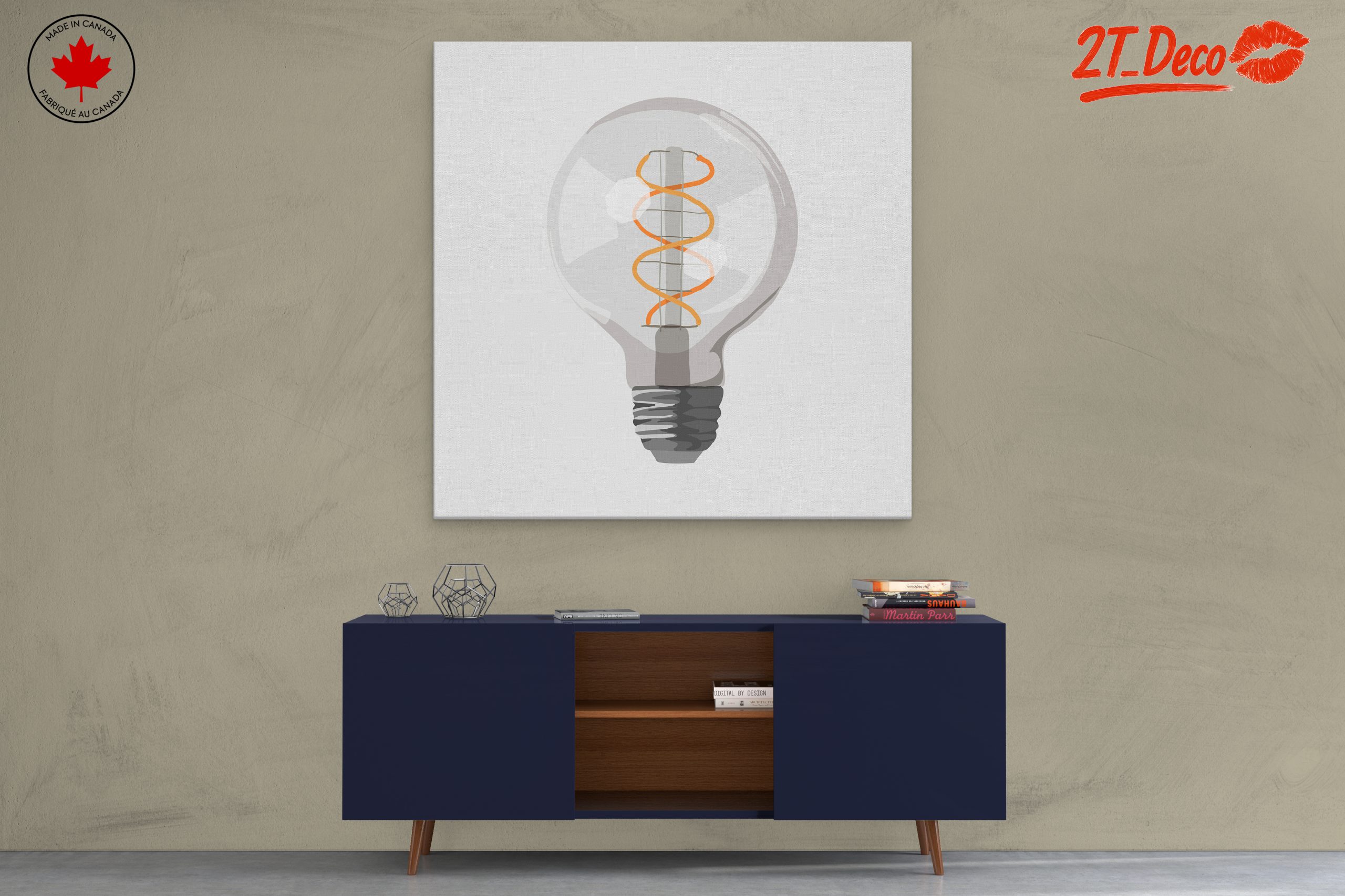 Stylized Modern Light Bulb Artwork - Image 3