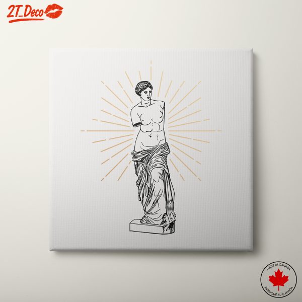 Stylized Venus Statue With Radiant Background