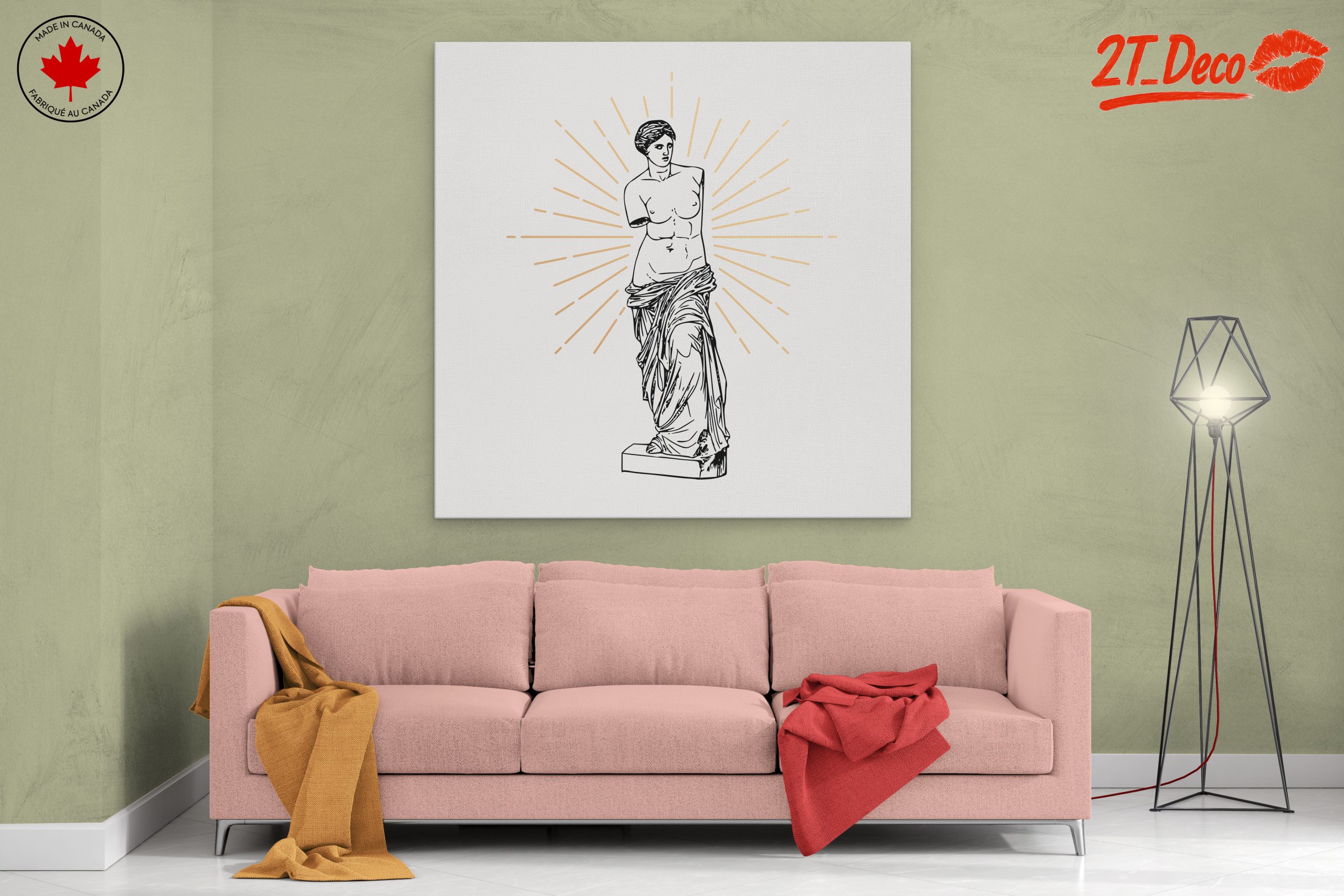 Stylized Venus Statue With Radiant Background - Image 2