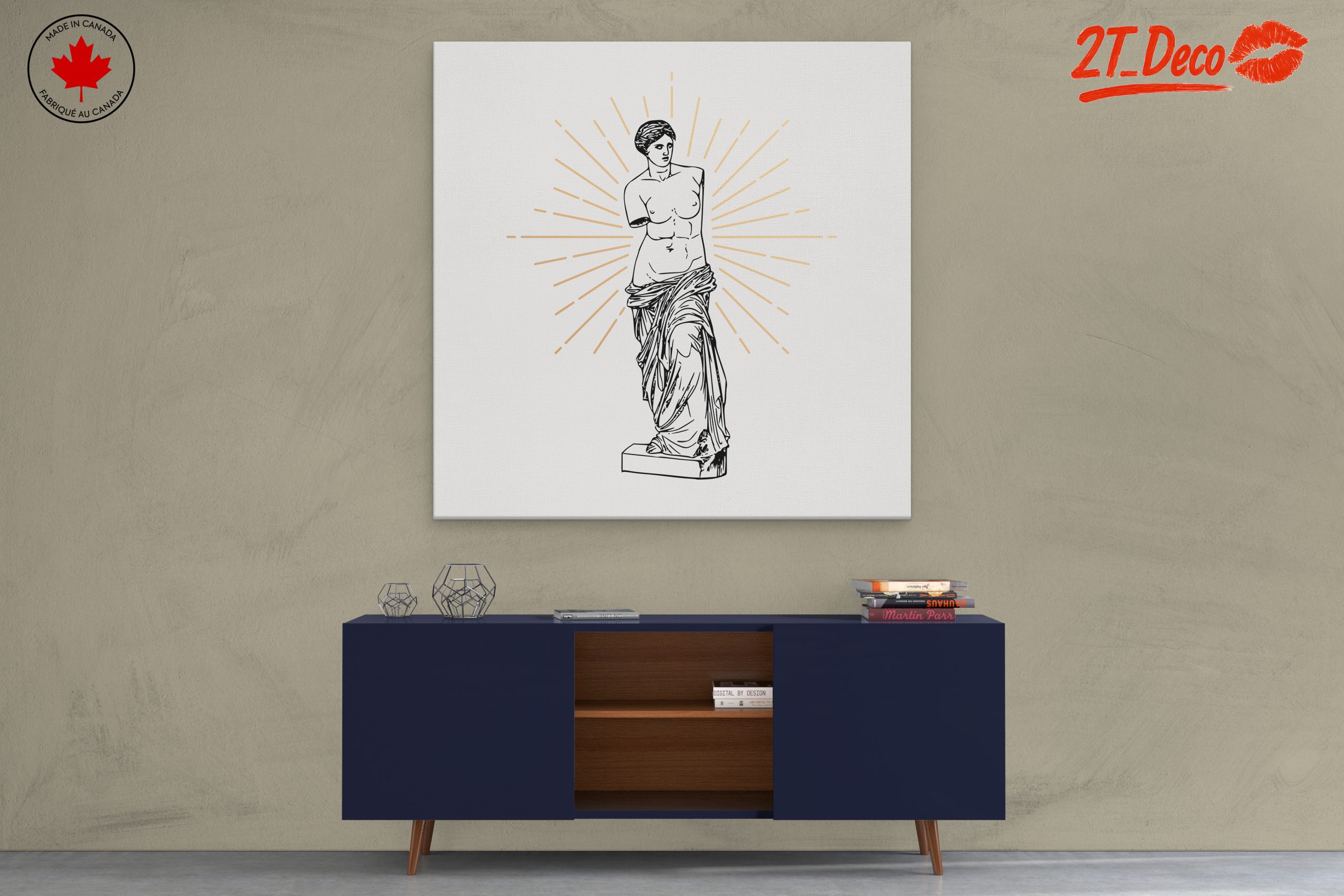 Stylized Venus Statue With Radiant Background - Image 3