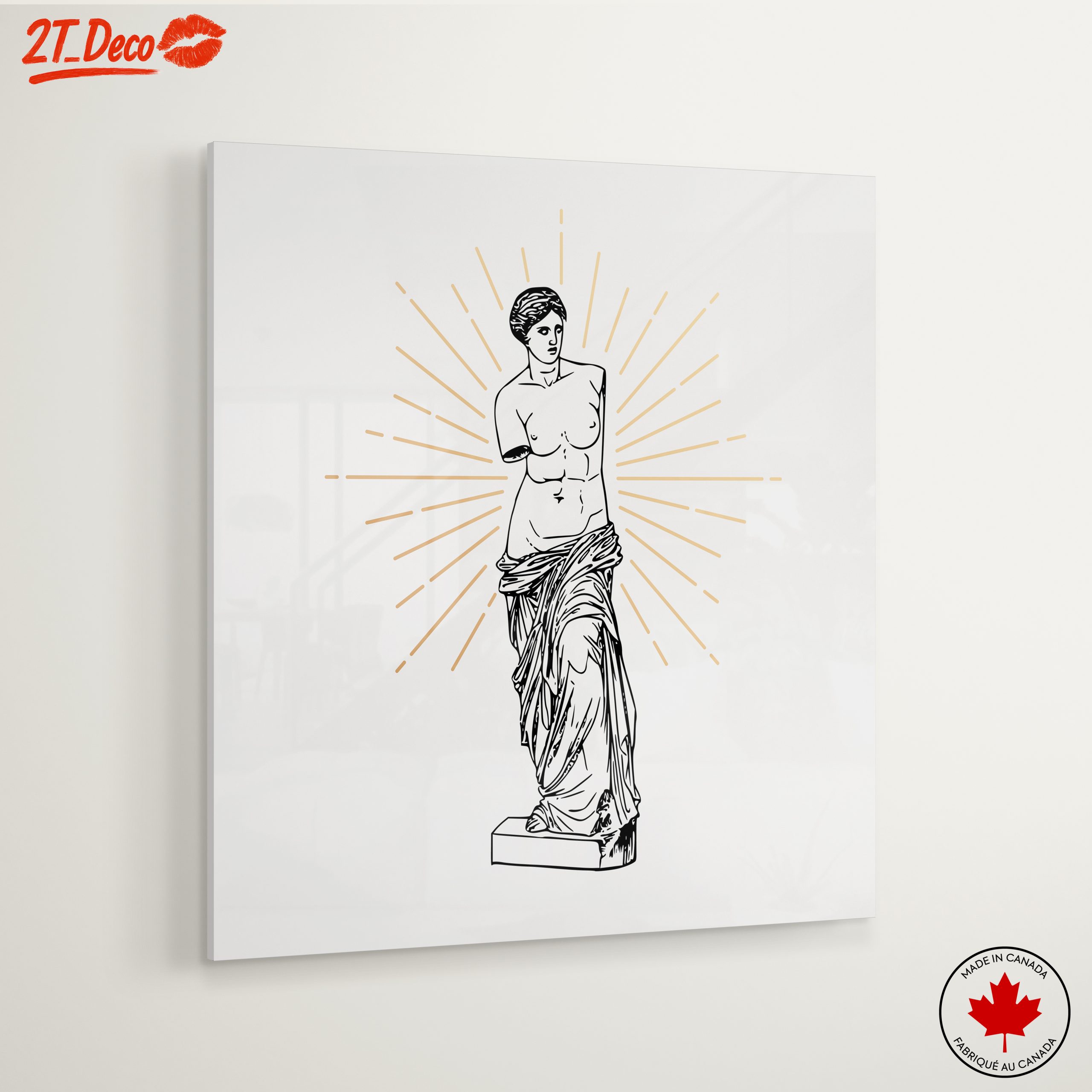 Stylized Venus Statue With Radiant Background - Image 6