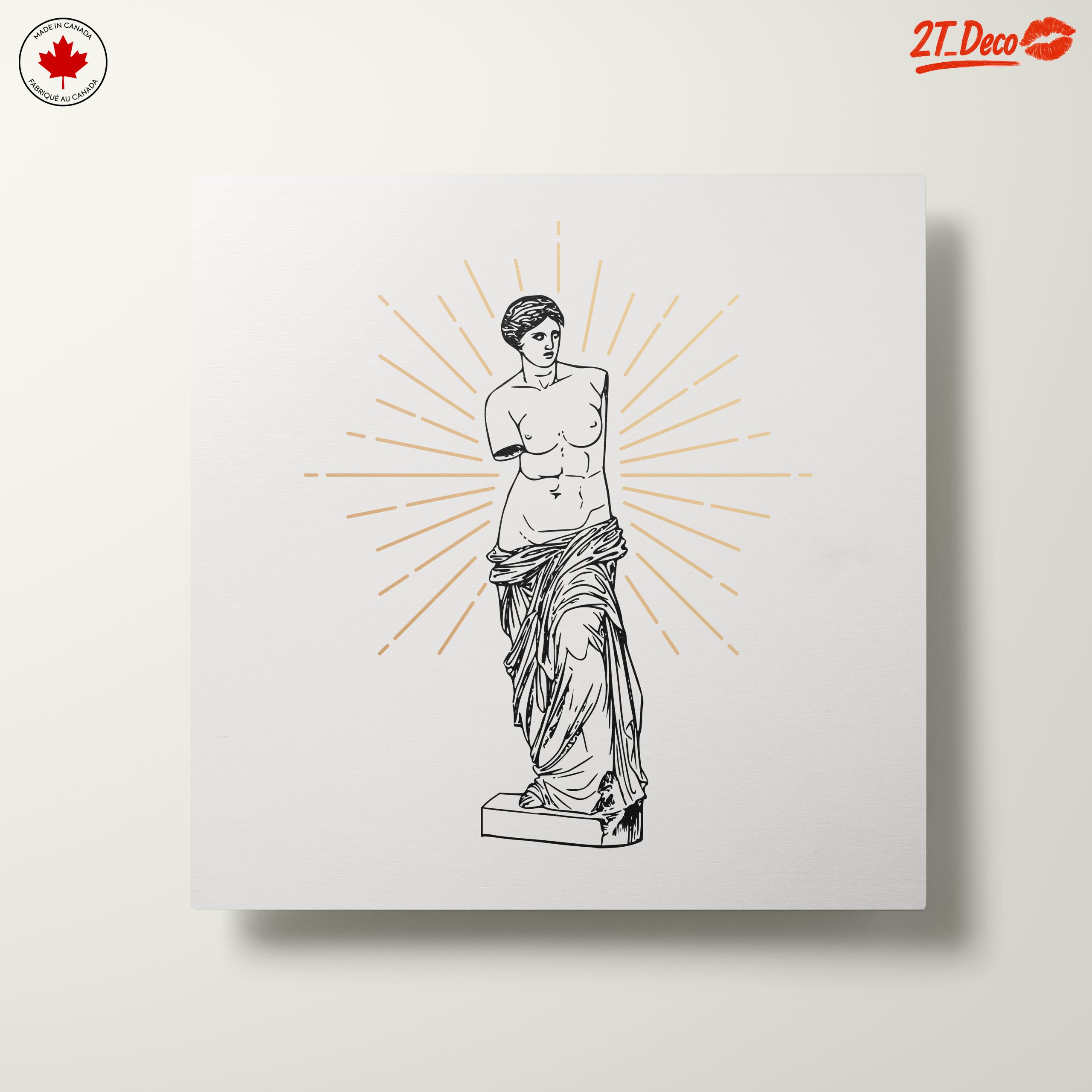 Stylized Venus Statue With Radiant Background - Image 10