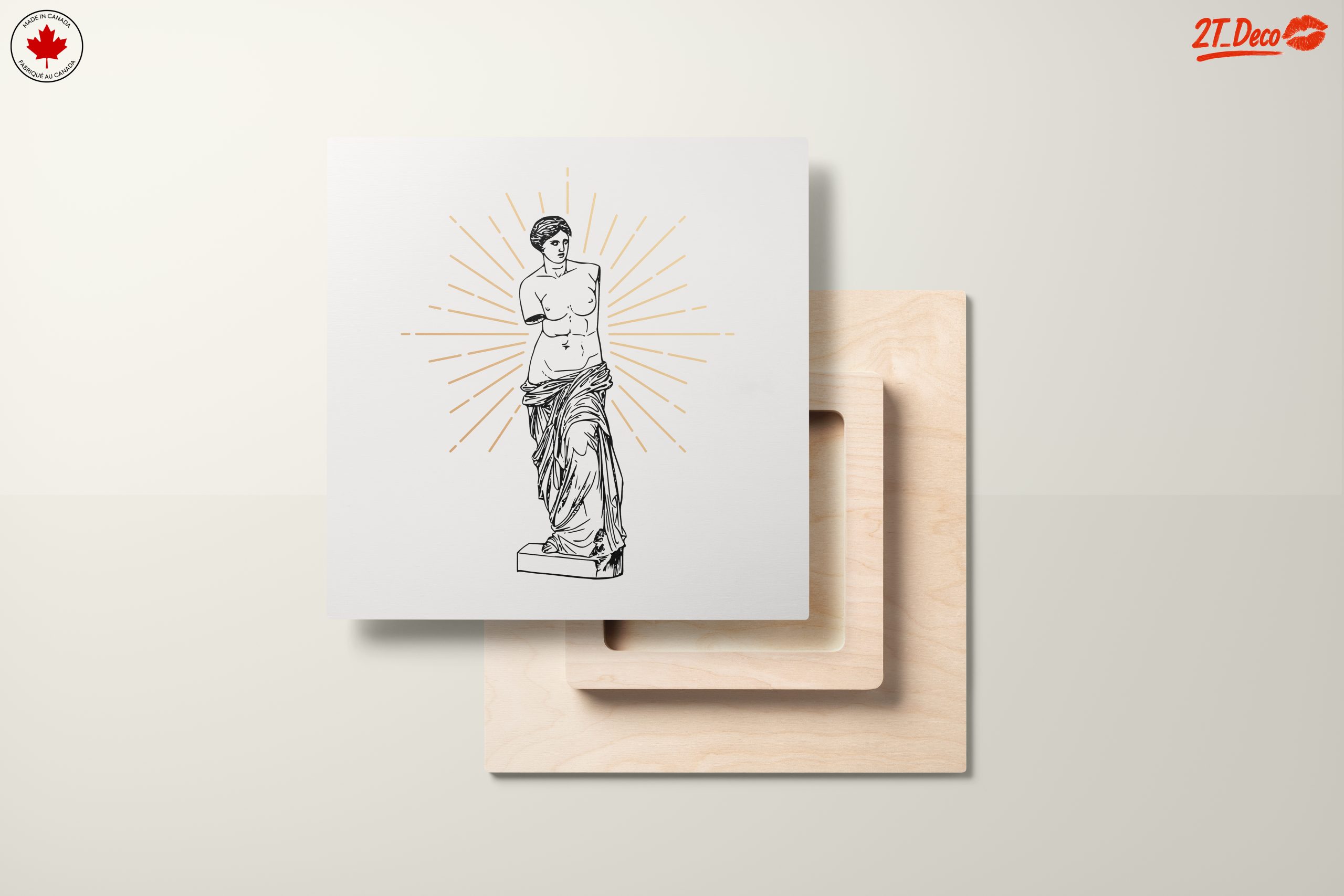 Stylized Venus Statue With Radiant Background - Image 11