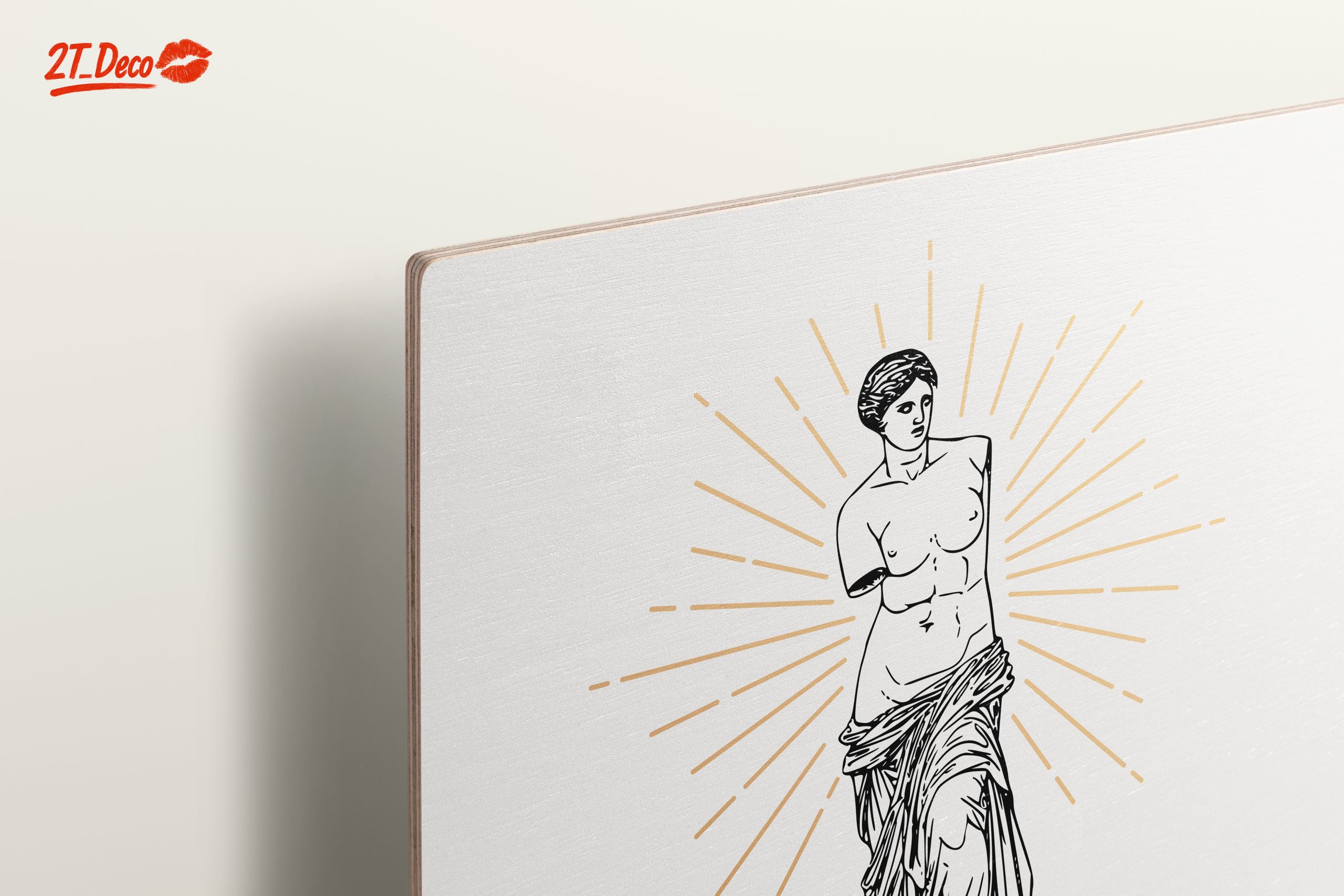 Stylized Venus Statue With Radiant Background - Image 15