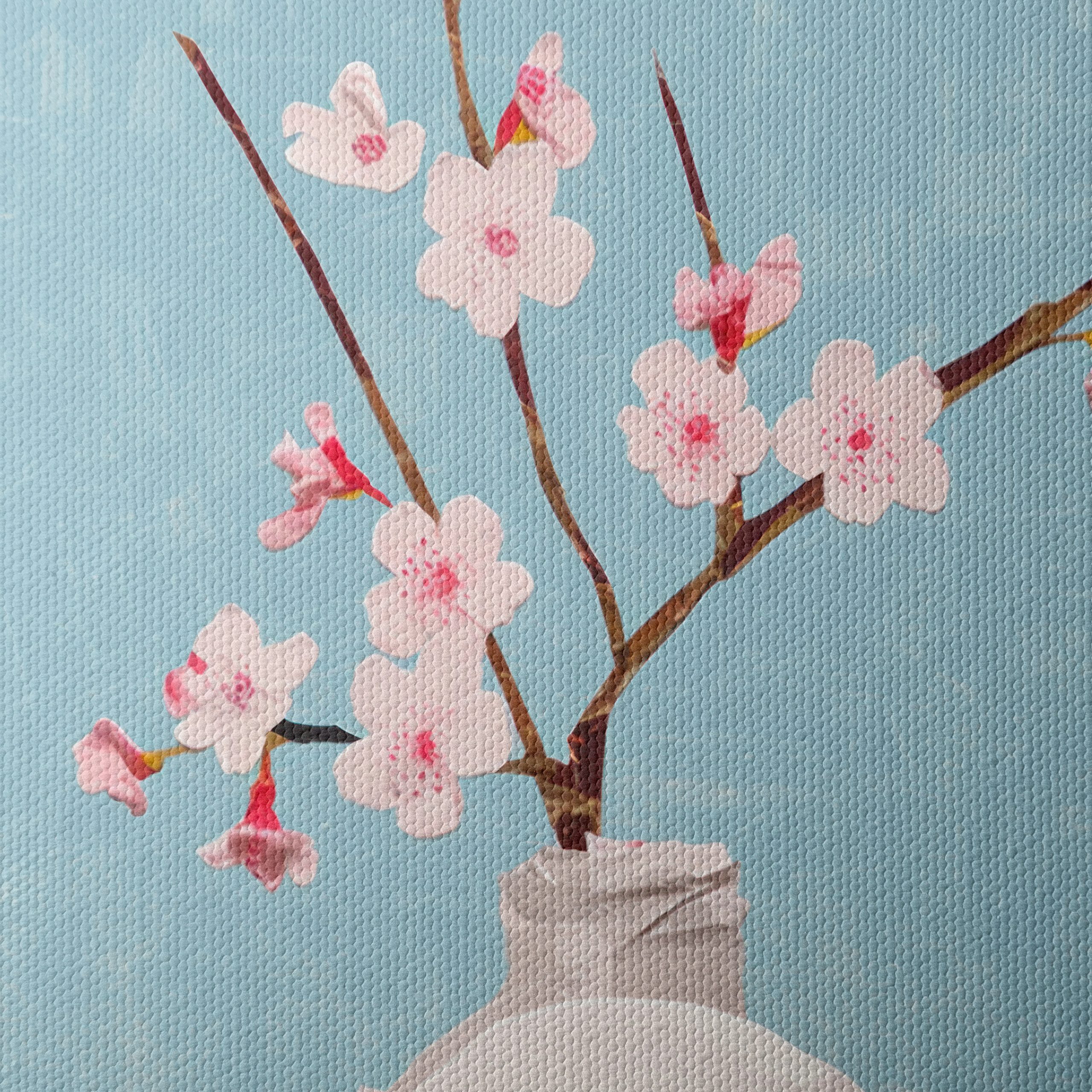 Stylized Floral Vase Art with Blossoms - Image 4