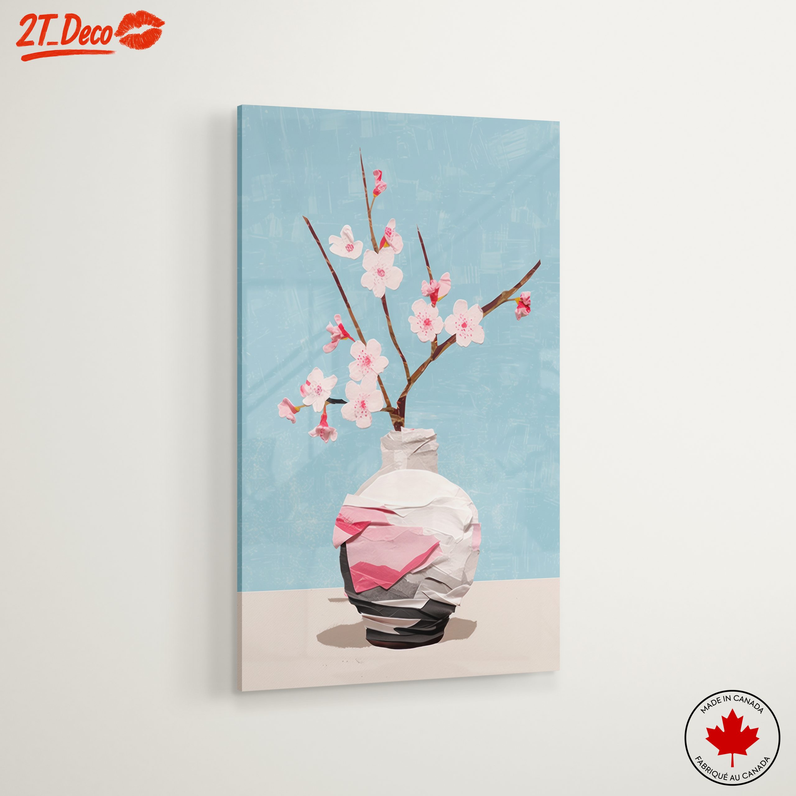 Stylized Floral Vase Art with Blossoms - Image 6