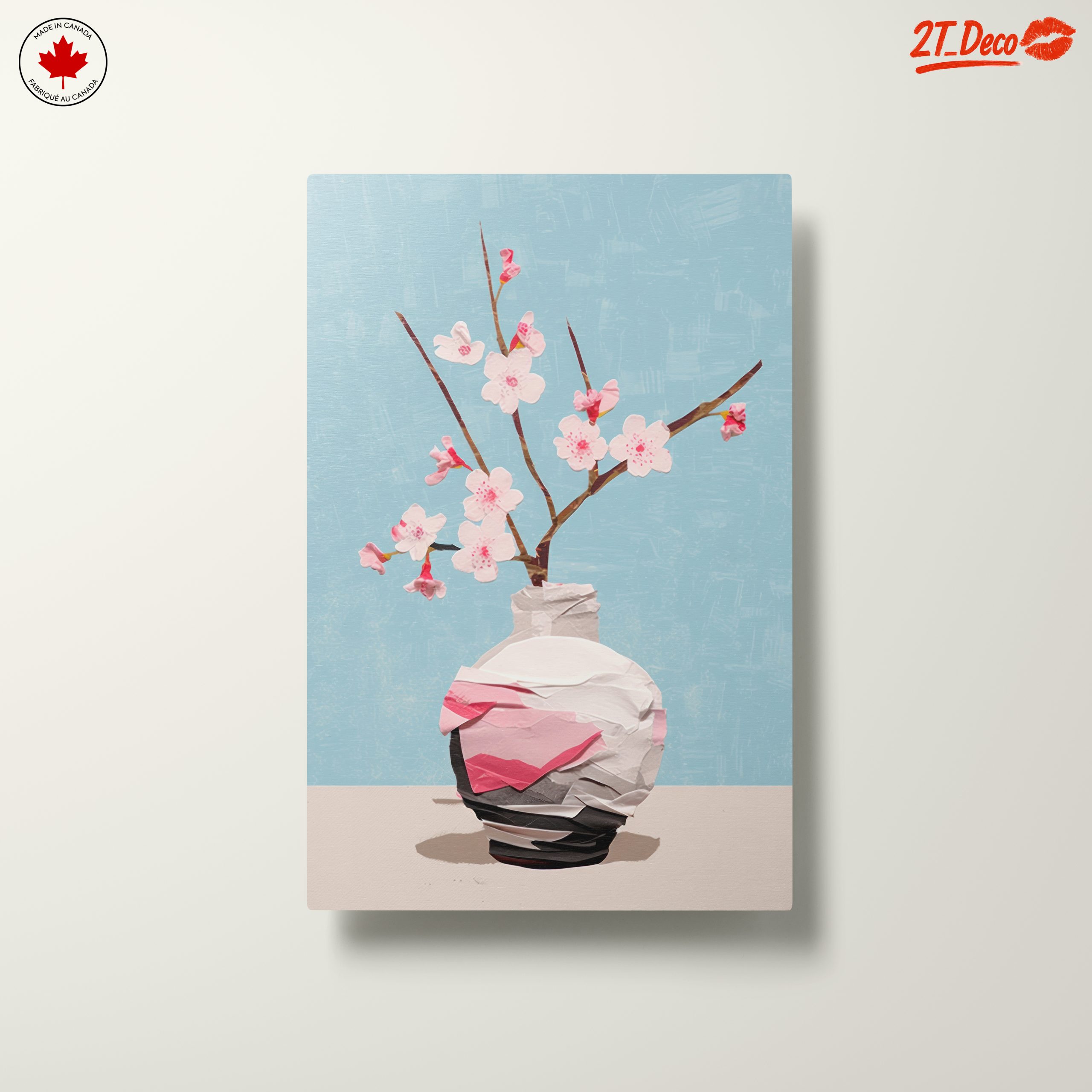 Stylized Floral Vase Art with Blossoms - Image 10