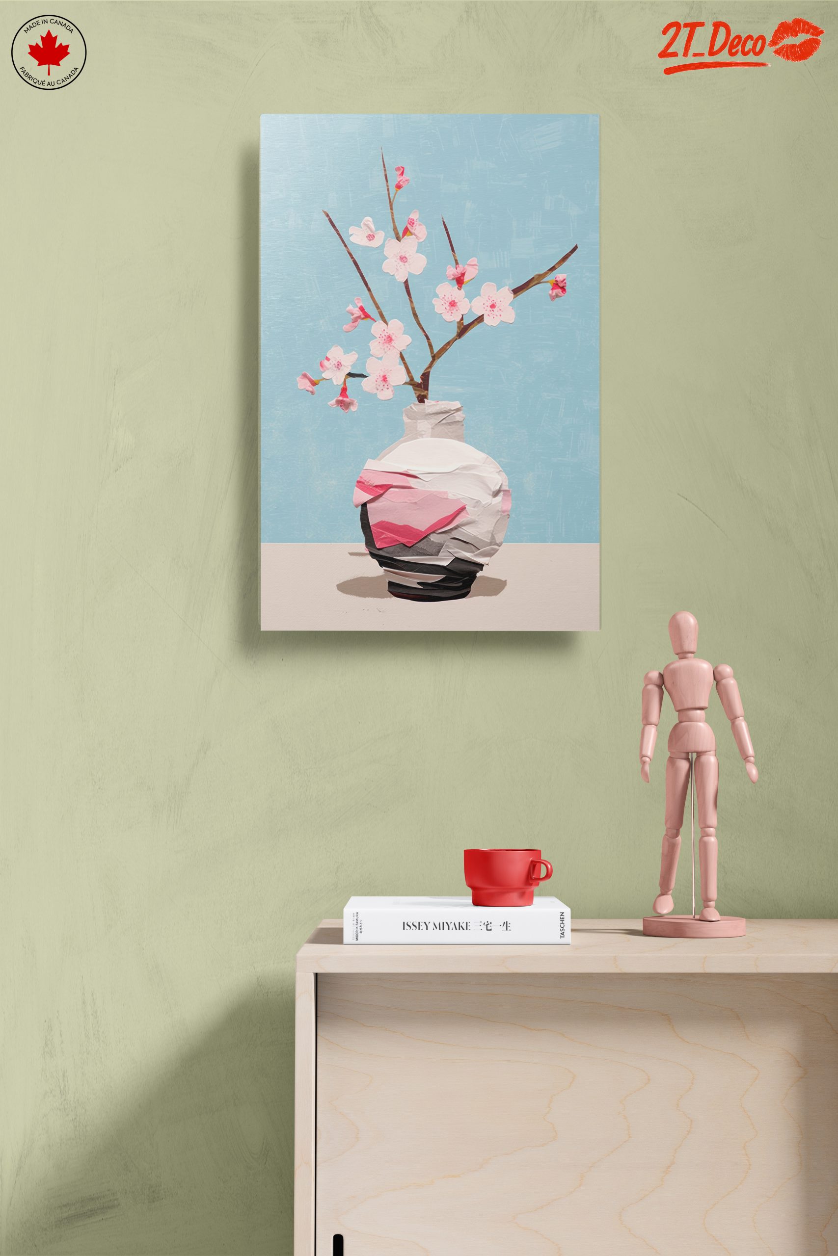 Stylized Floral Vase Art with Blossoms - Image 14