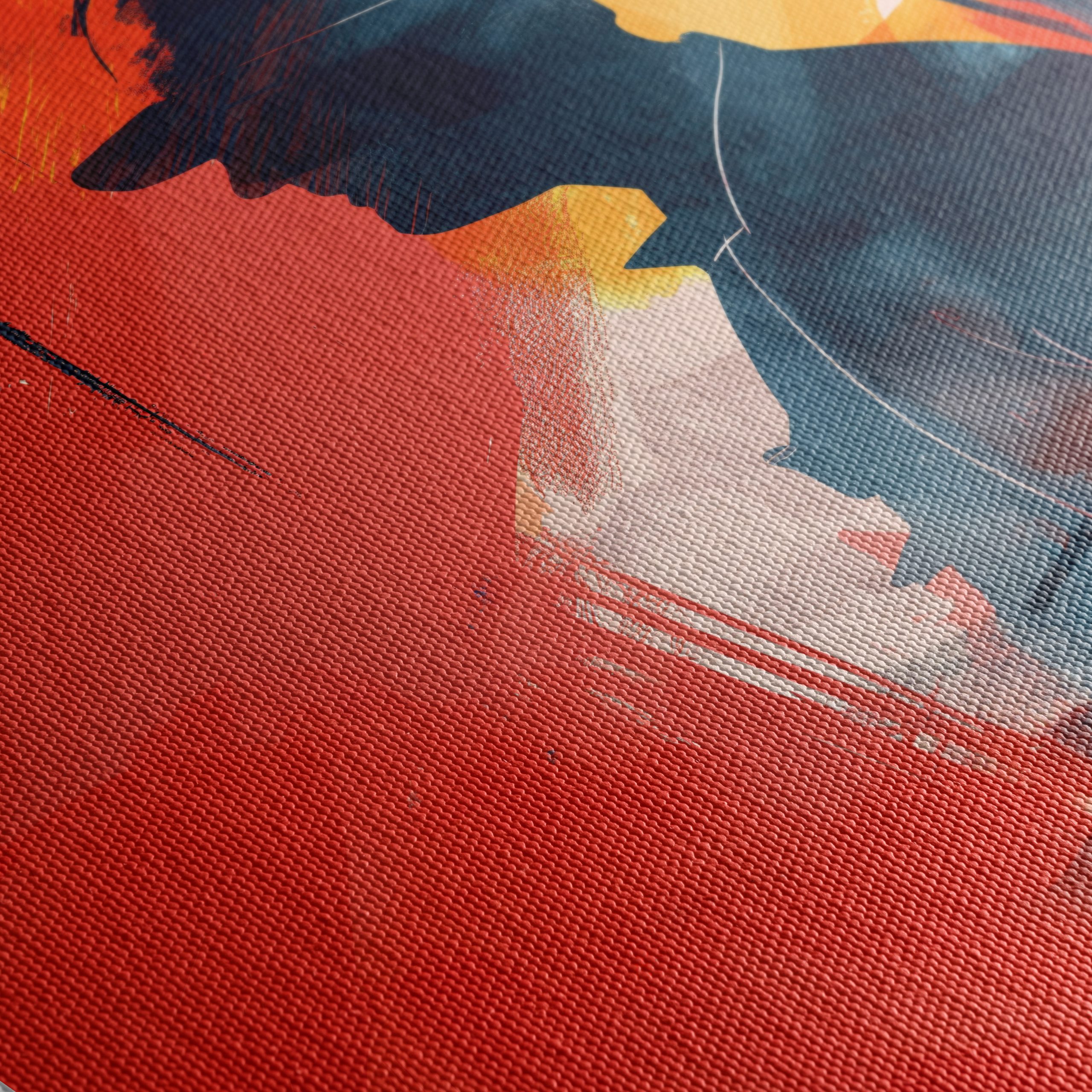 Vibrant Abstract Worker Silhouette Art - Image 5