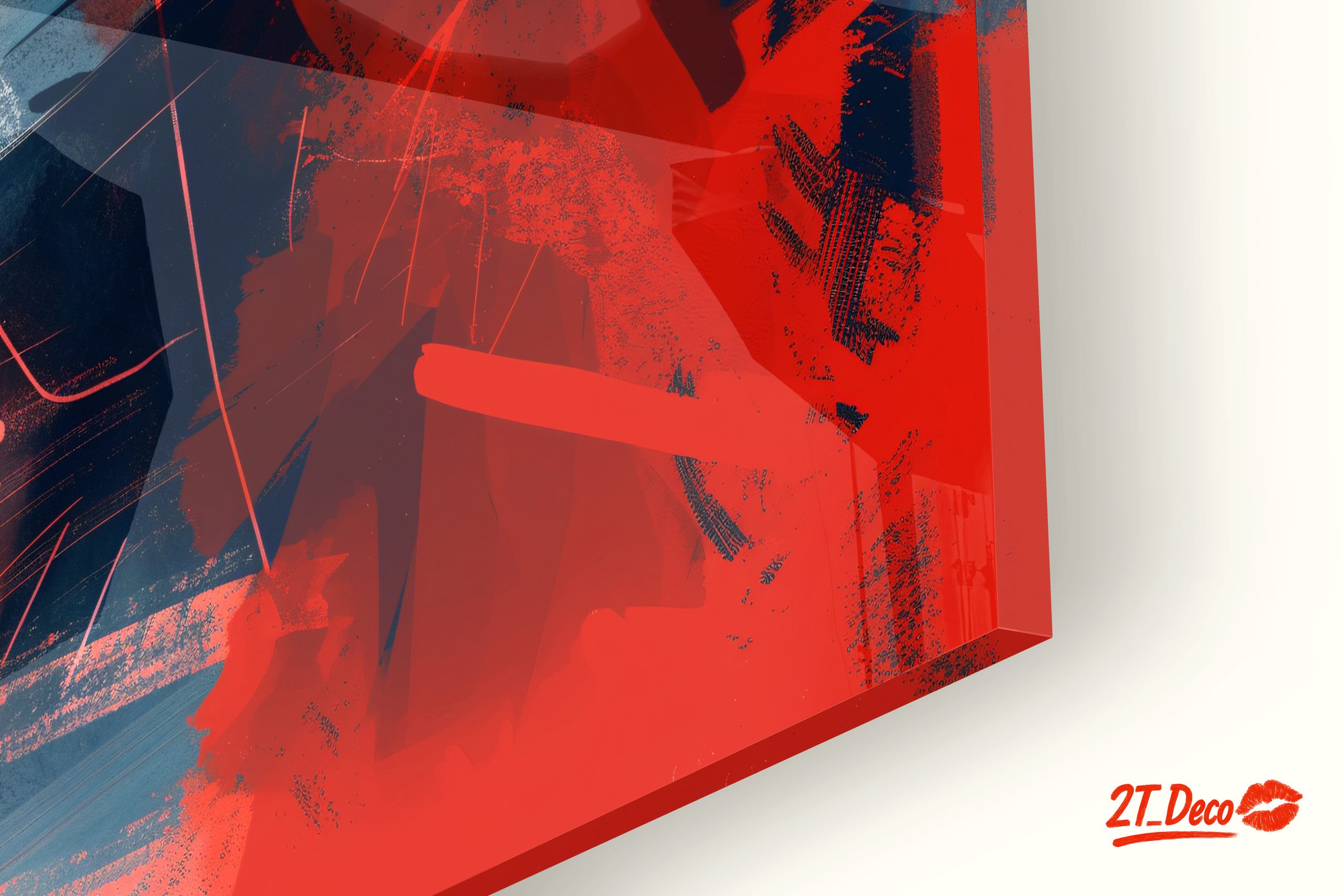 Vibrant Abstract Worker Silhouette Art - Image 9