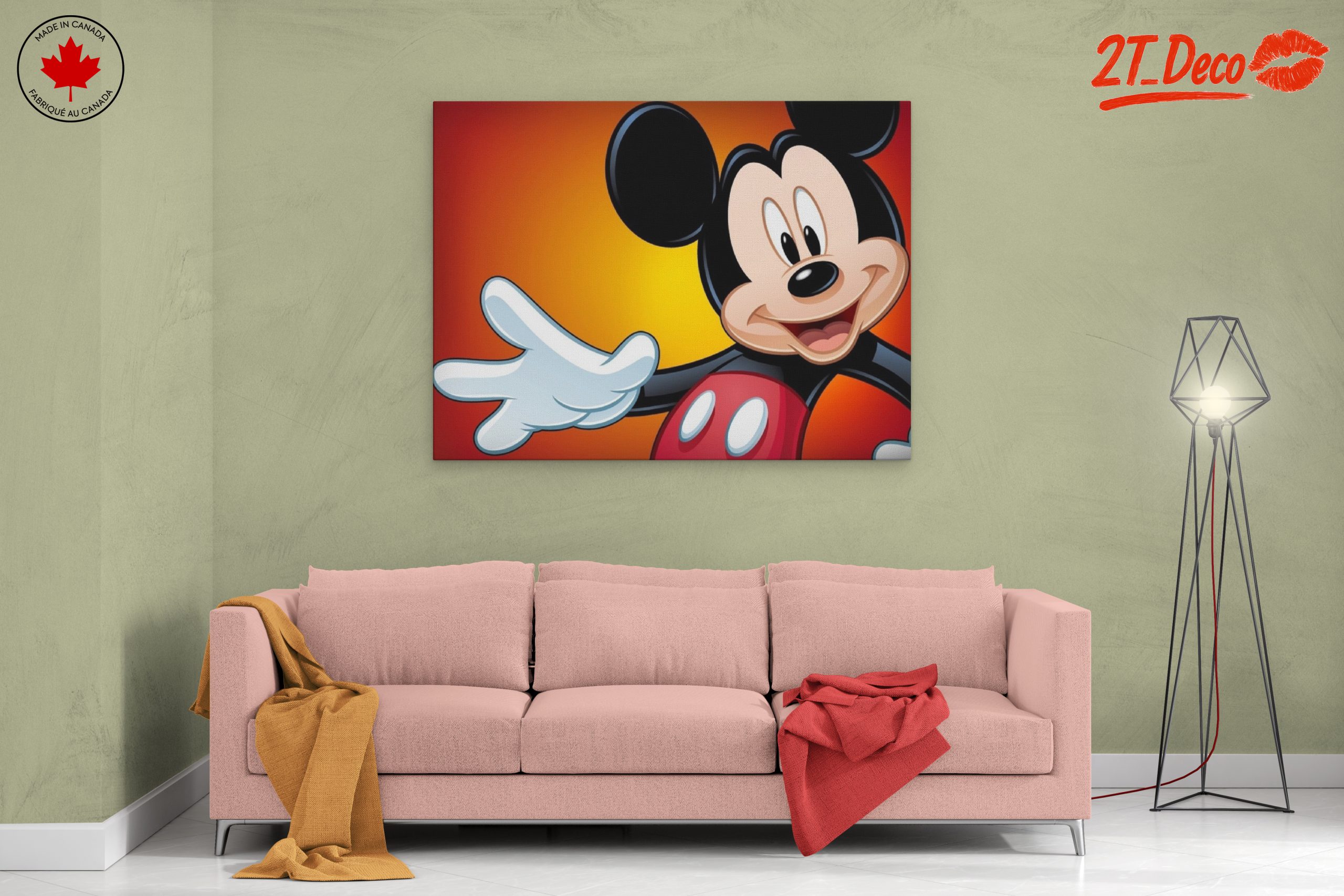 Mickey Mouse Artwork on Bright Background - Image 2