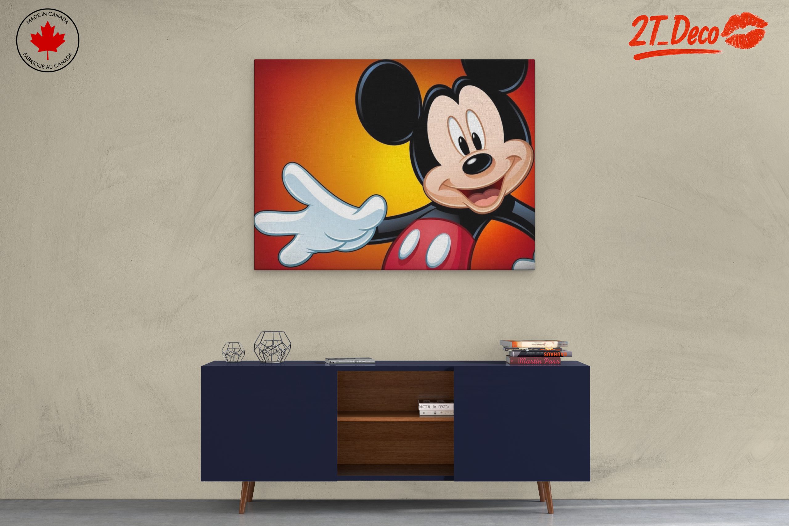 Mickey Mouse Artwork on Bright Background - Image 3