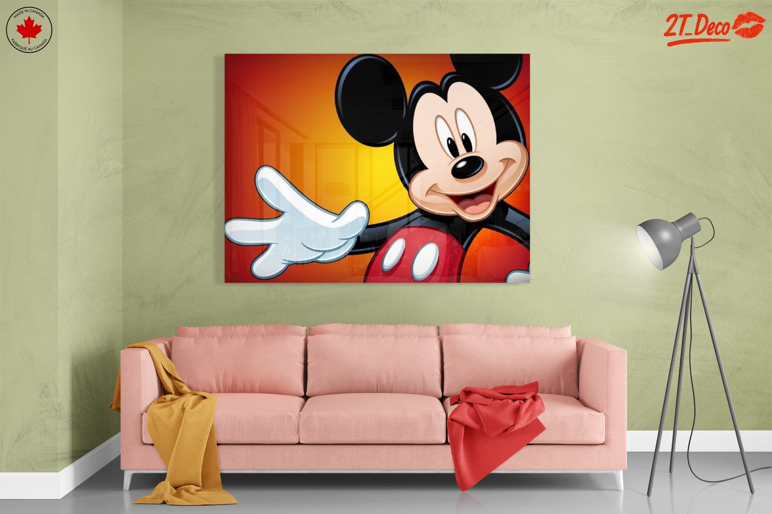 Mickey Mouse Artwork on Bright Background - Image 7