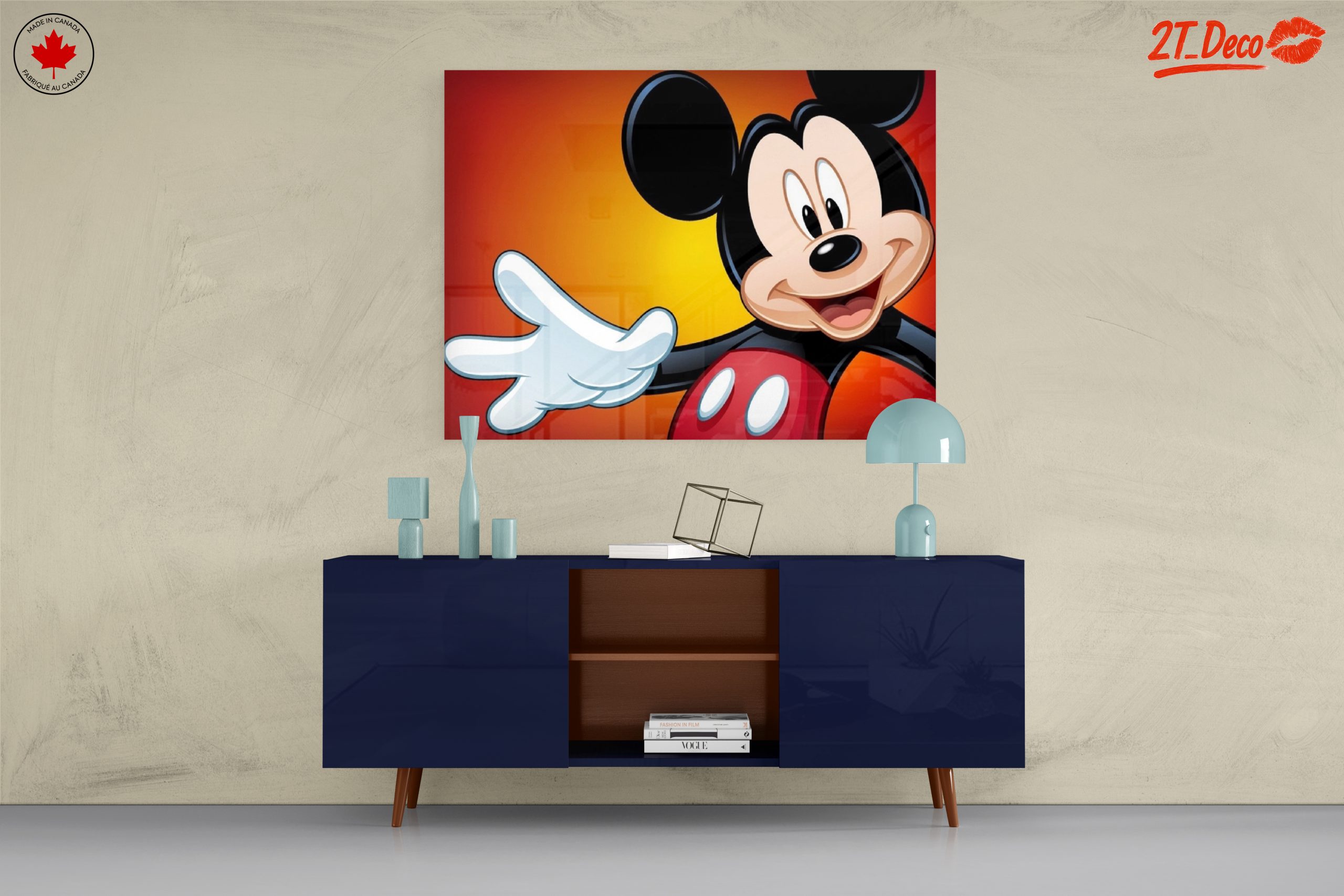Mickey Mouse Artwork on Bright Background - Image 8