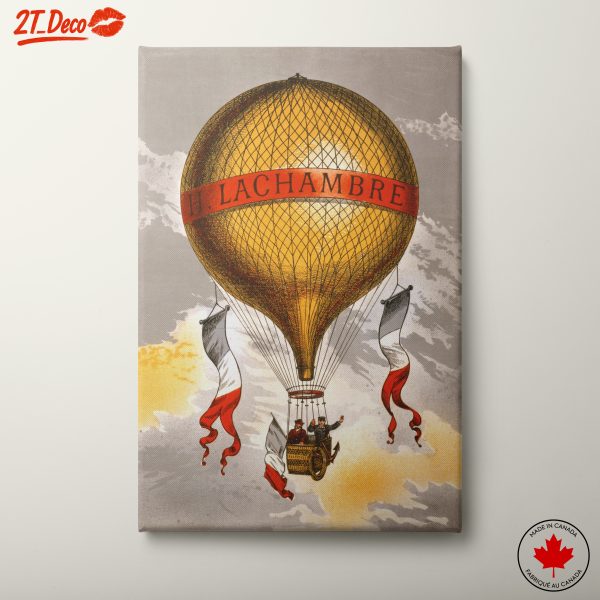 Vintage Hot Air Balloon Adventure Art