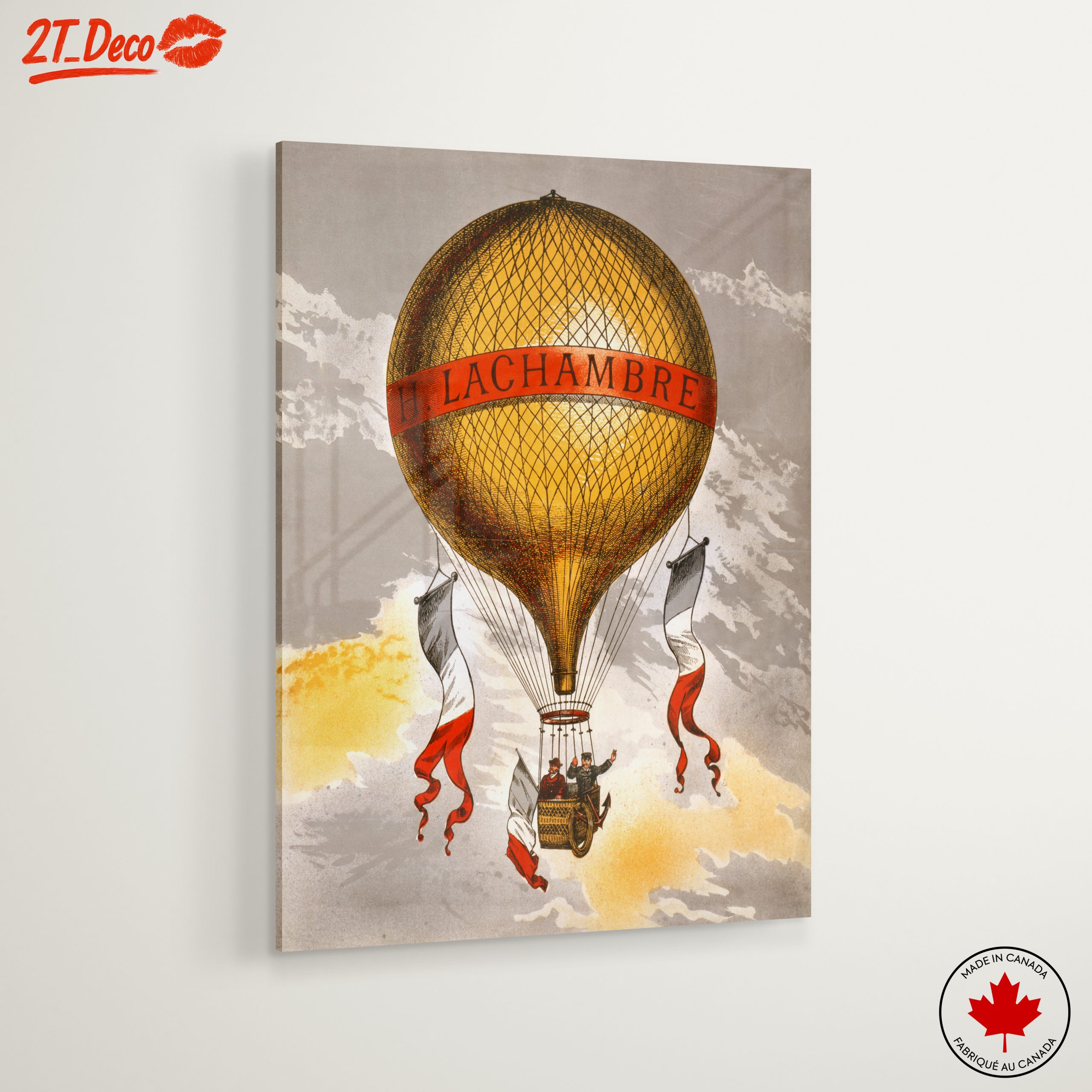 Vintage Hot Air Balloon Adventure Art - Image 6