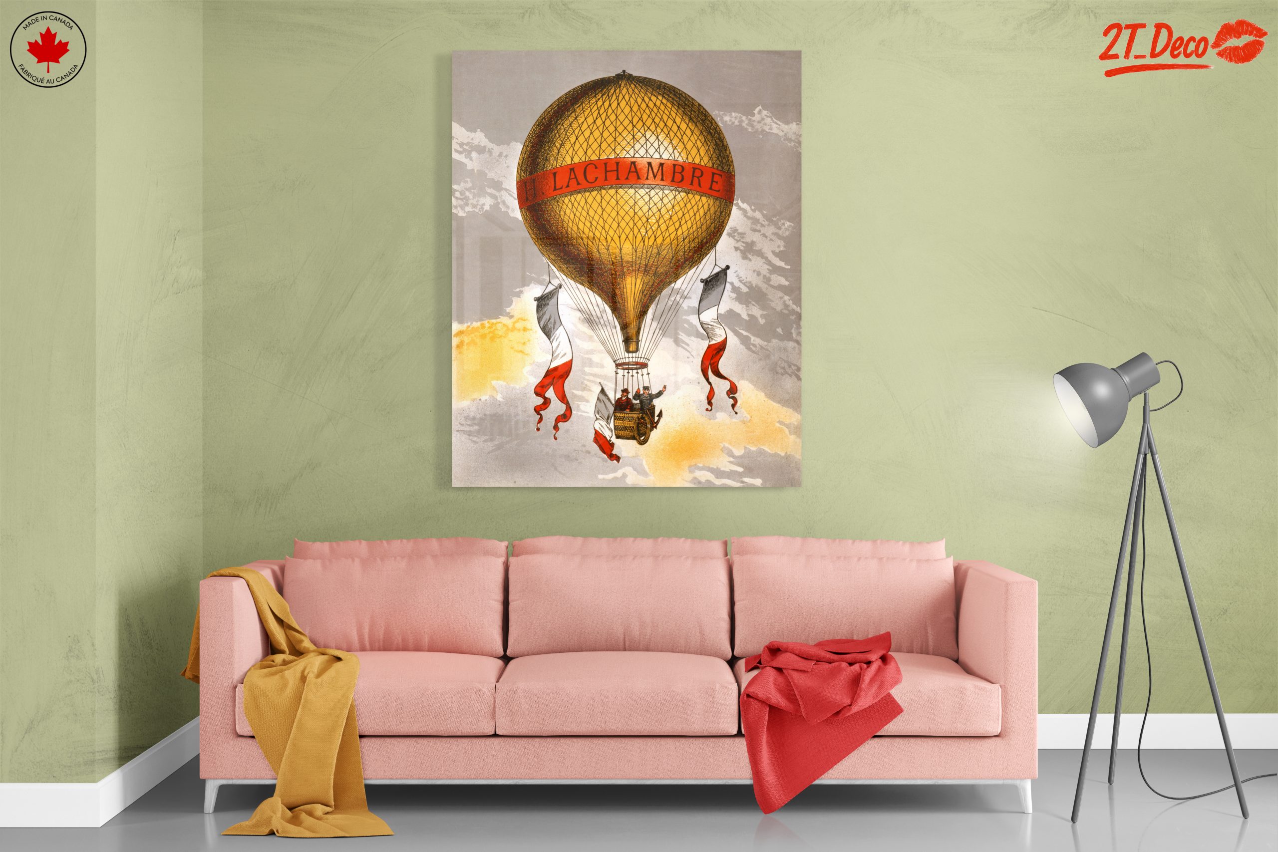 Vintage Hot Air Balloon Adventure Art - Image 7