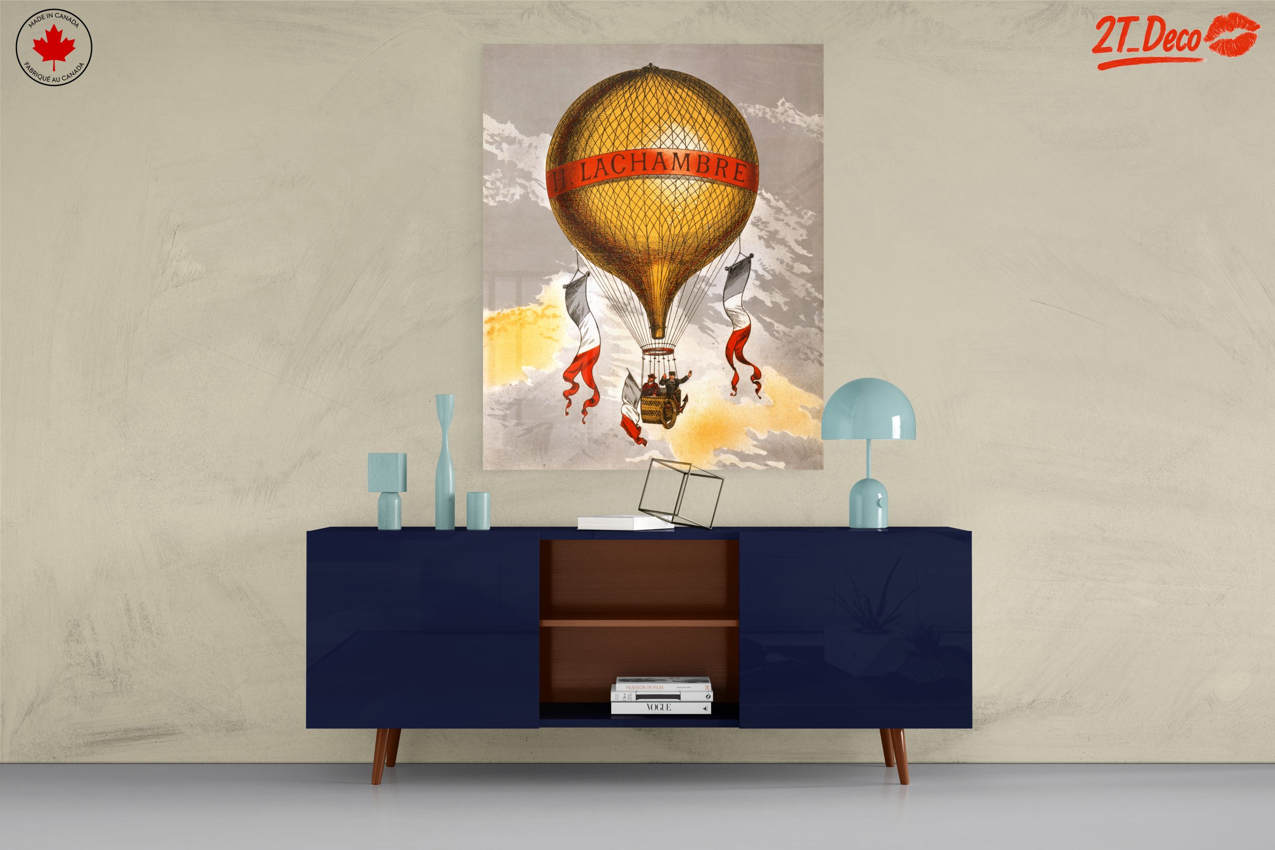 Vintage Hot Air Balloon Adventure Art - Image 8