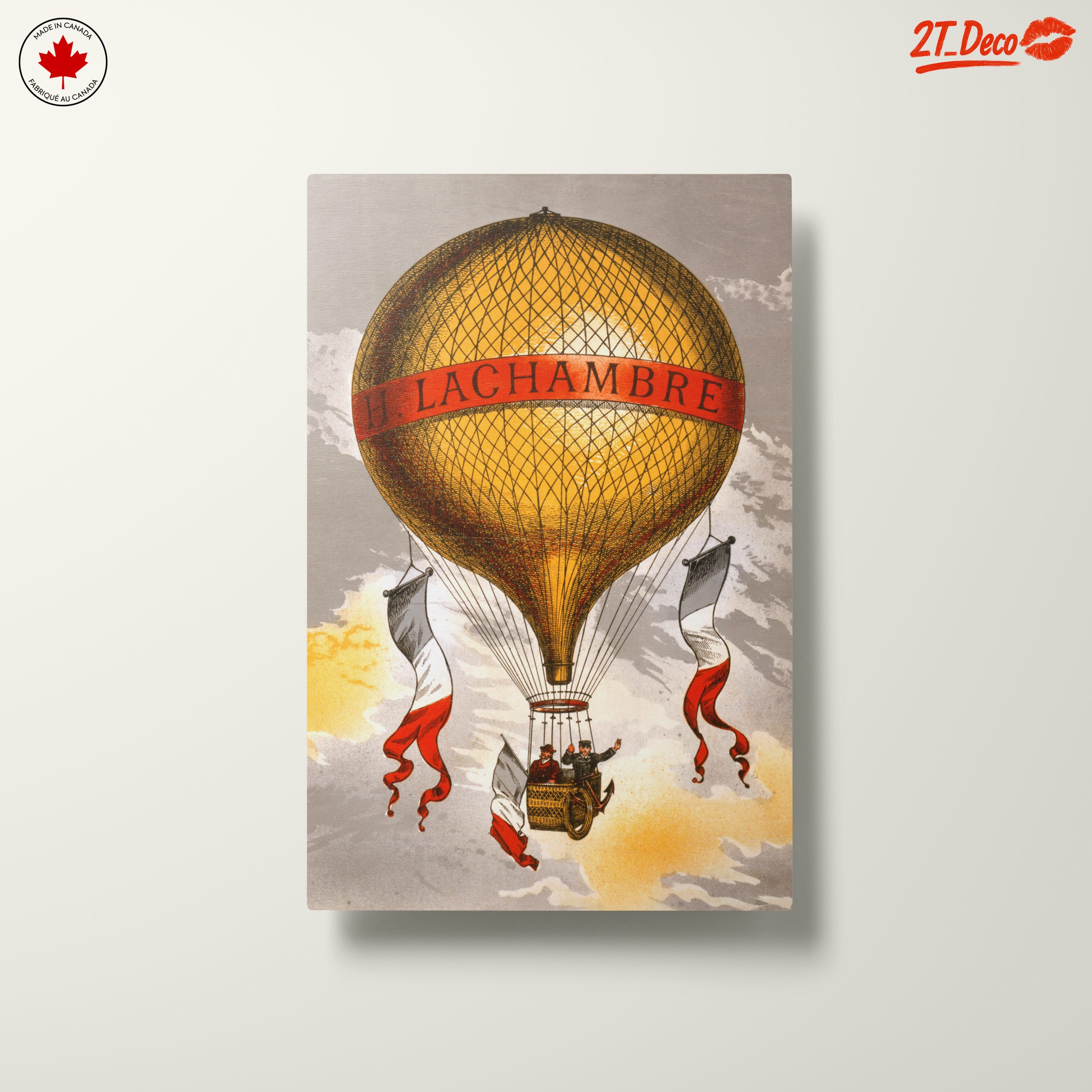 Vintage Hot Air Balloon Adventure Art - Image 10