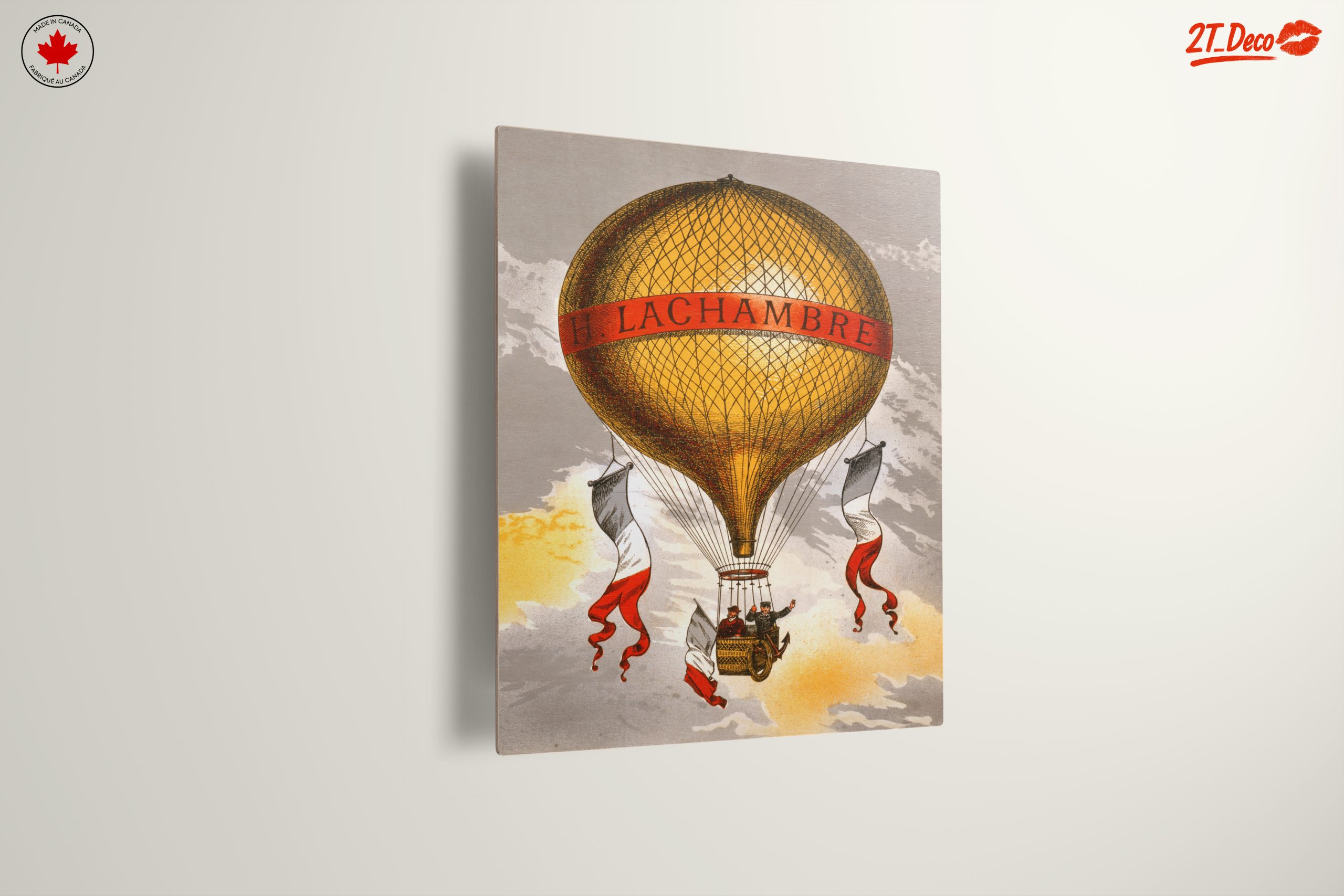 Vintage Hot Air Balloon Adventure Art - Image 13