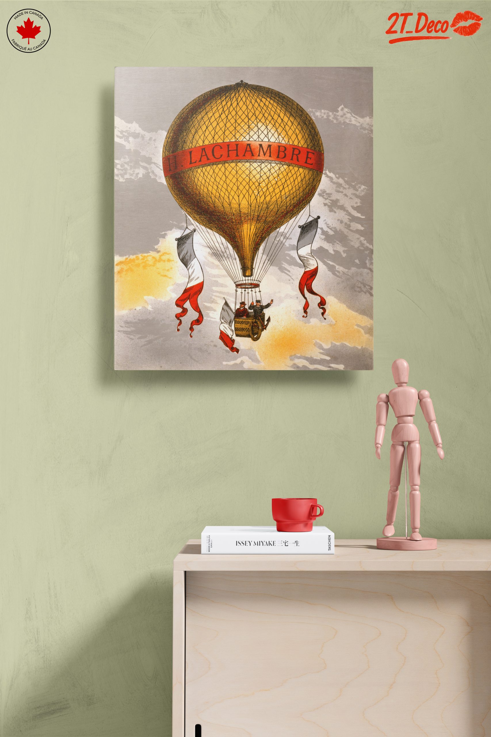 Vintage Hot Air Balloon Adventure Art - Image 14