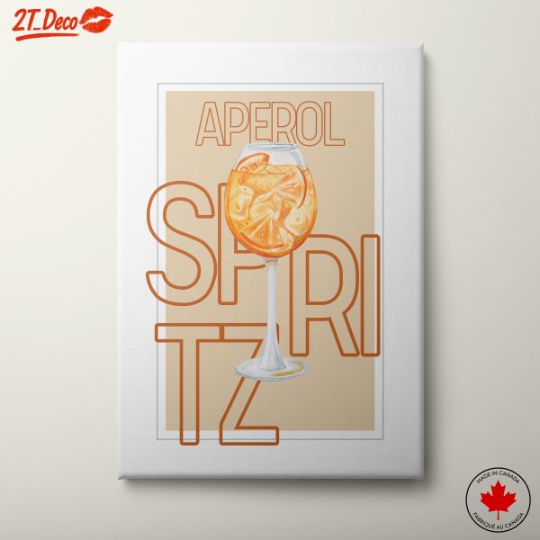 Aperol Spritz Artwork with Glass