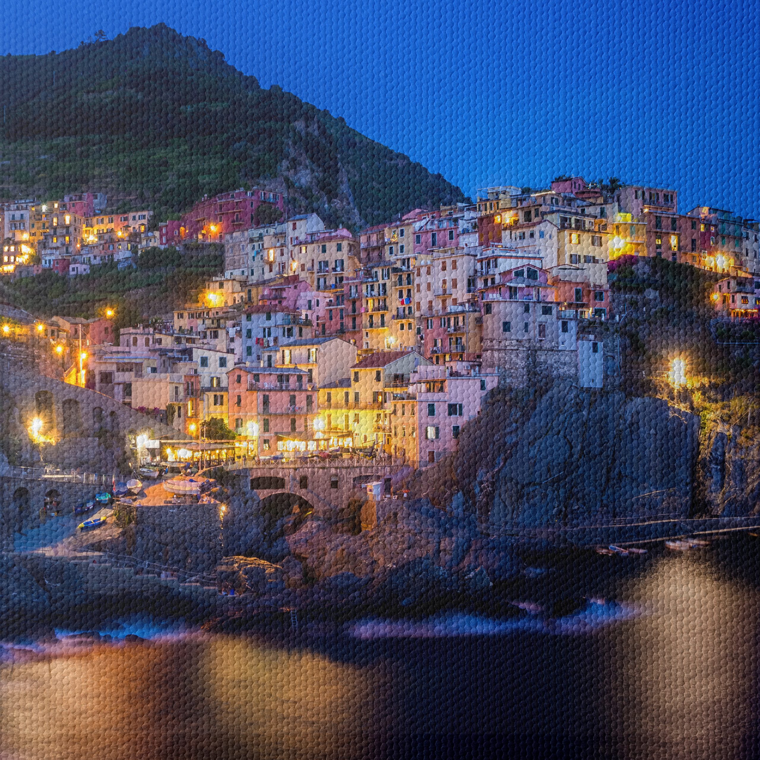 Charming Coastal City at Dusk - Image 4