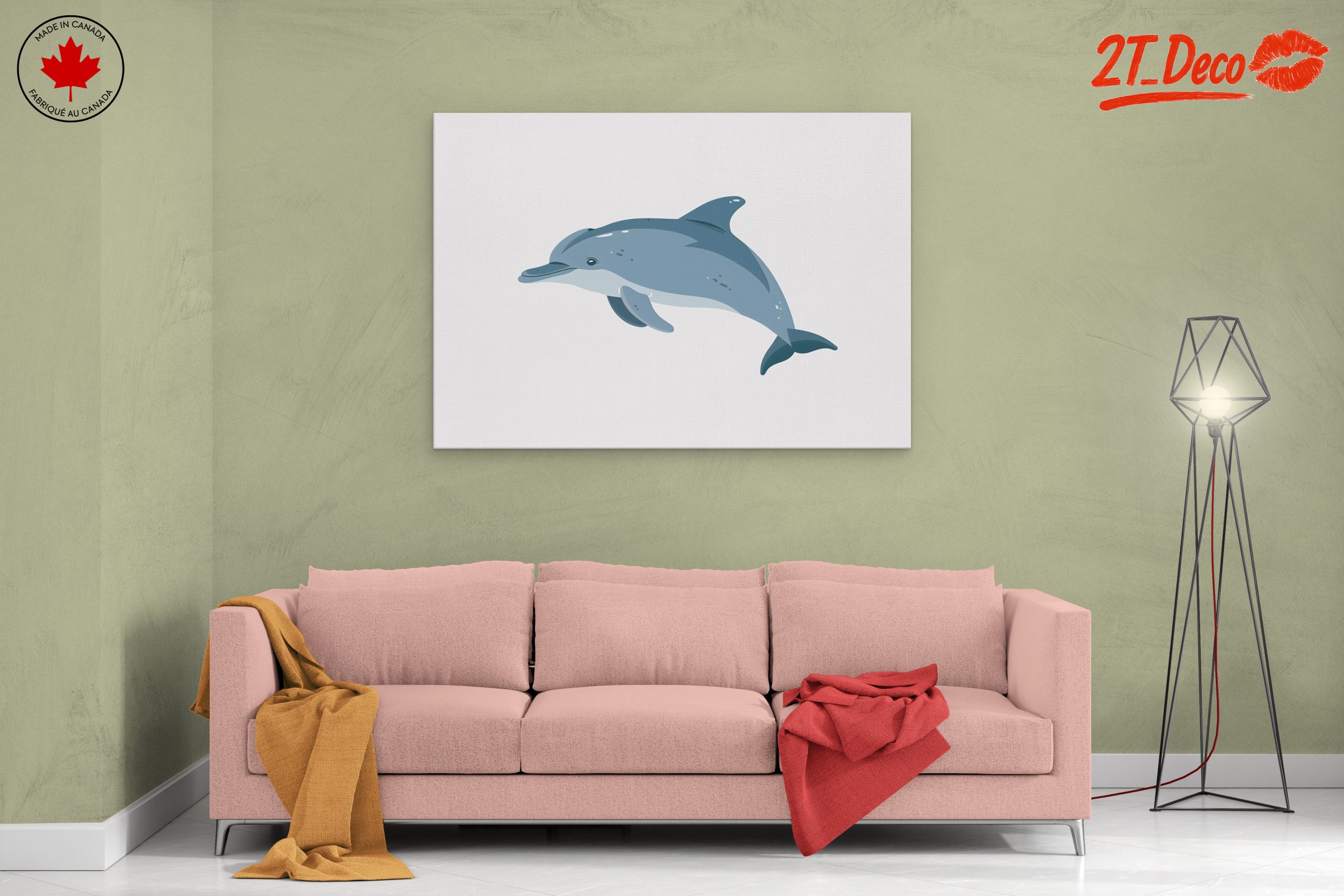 Charming Dolphin Artwork for Ocean Lovers - Image 2