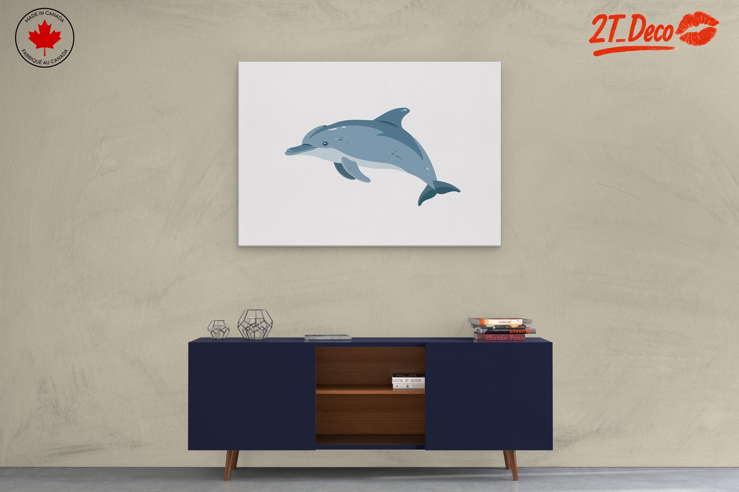 Charming Dolphin Artwork for Ocean Lovers - Image 3