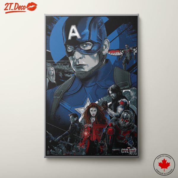 Marvel Civil War Artwork Featuring Iconic Superheroes