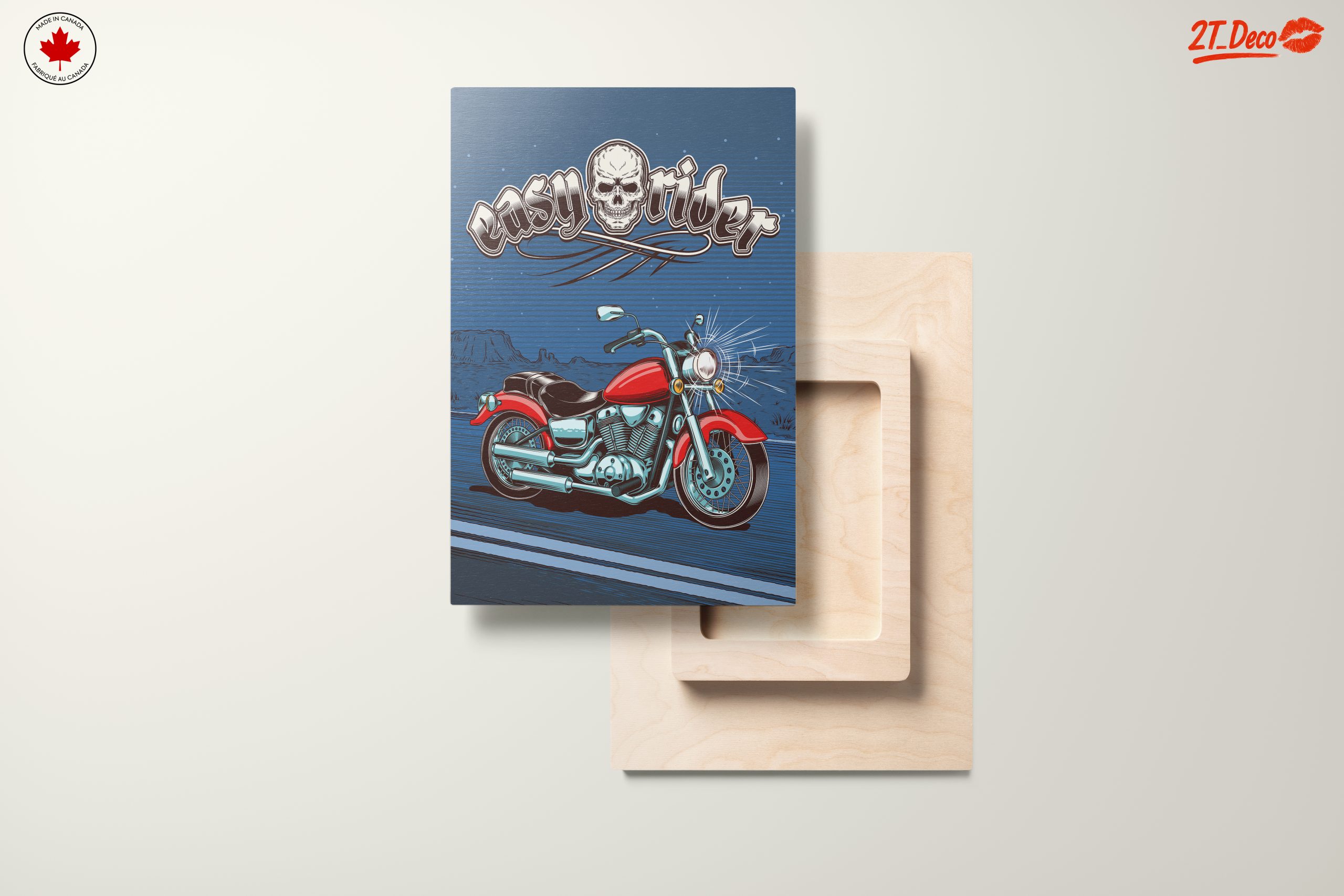 Vintage Motorcycle Art with Skull Design - Image 11