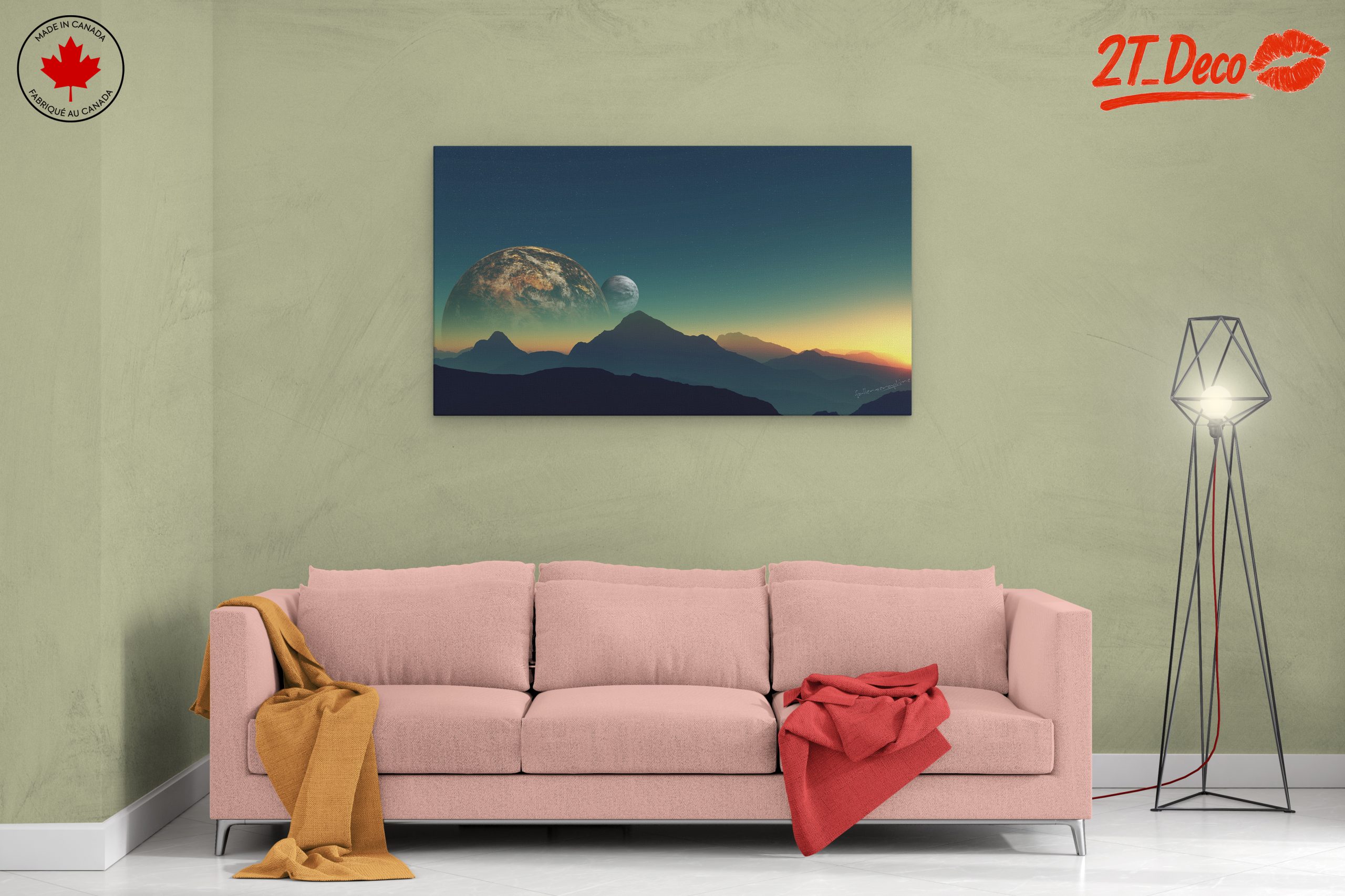 Surreal Cosmic Landscape with Planets - Image 2