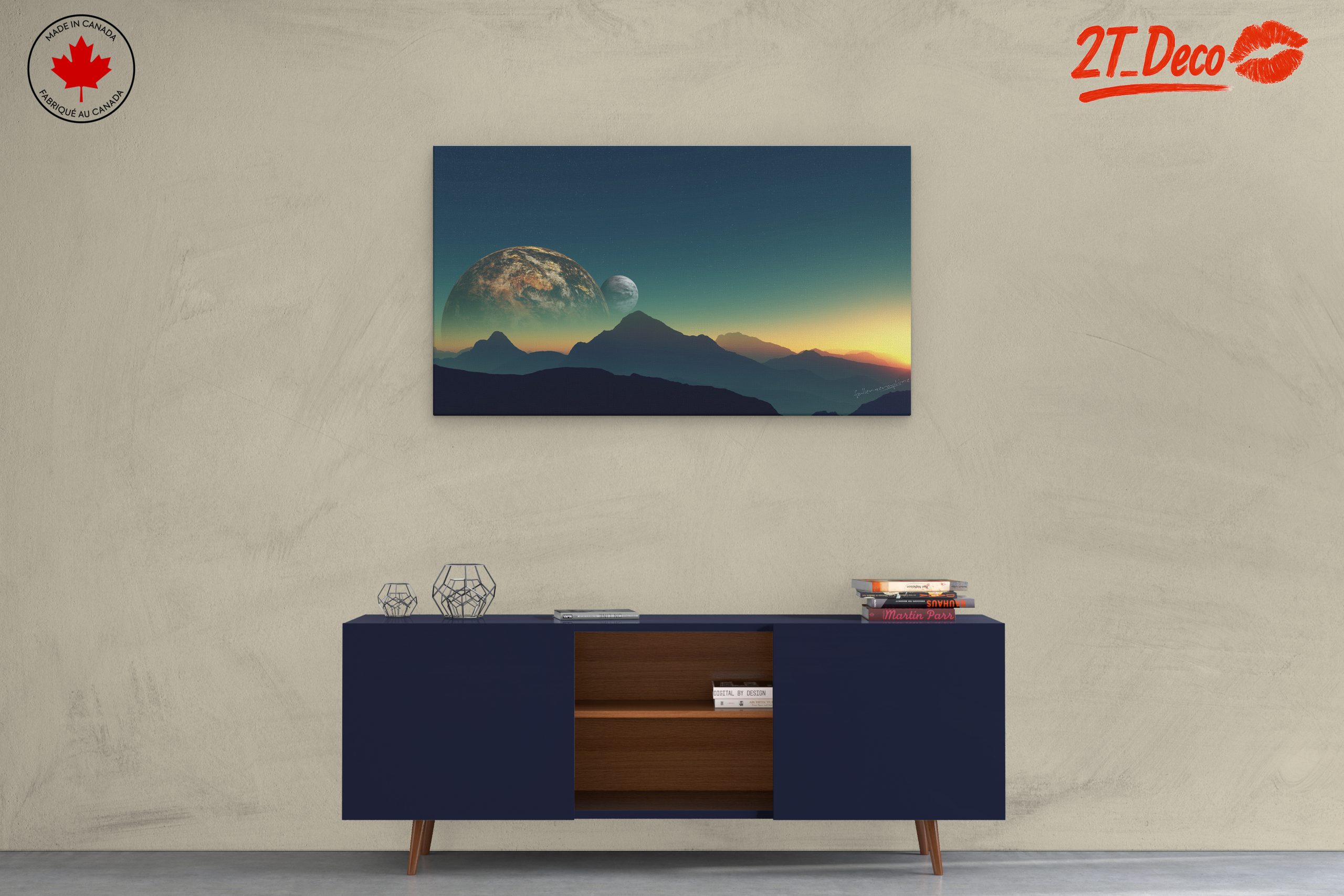 Surreal Cosmic Landscape with Planets - Image 3
