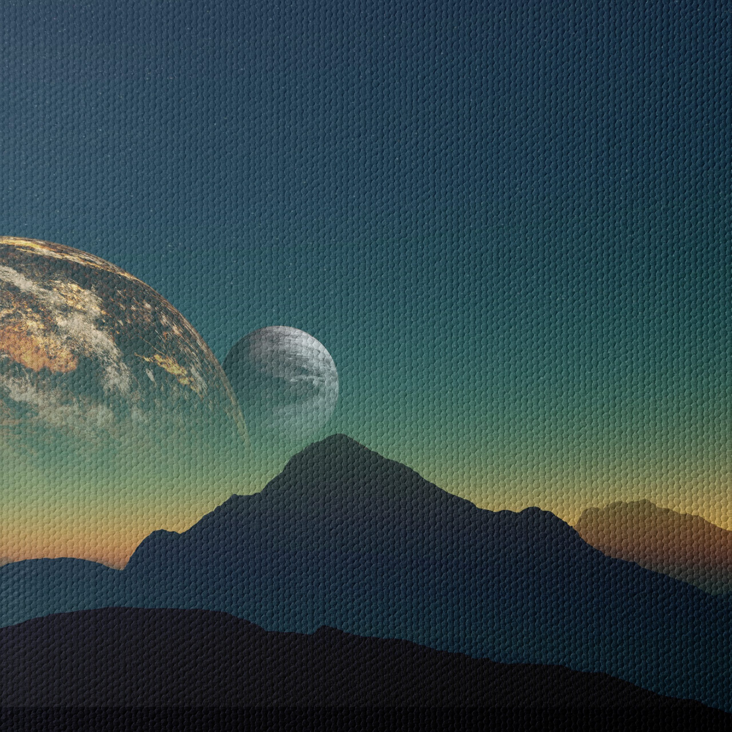 Surreal Cosmic Landscape with Planets - Image 4