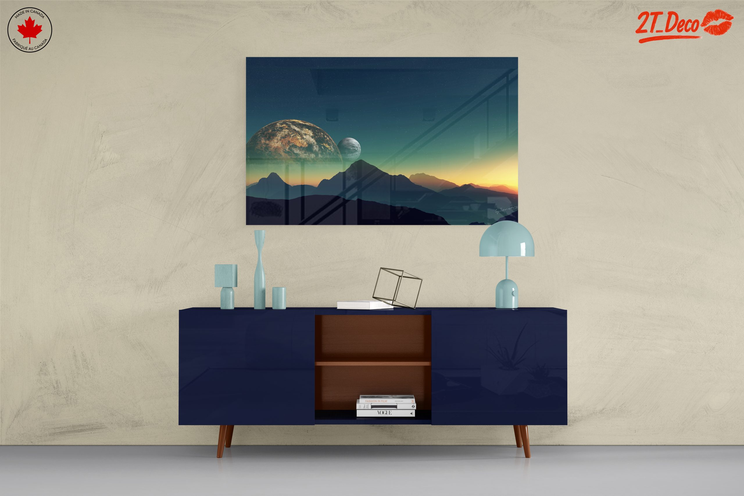 Surreal Cosmic Landscape with Planets - Image 8