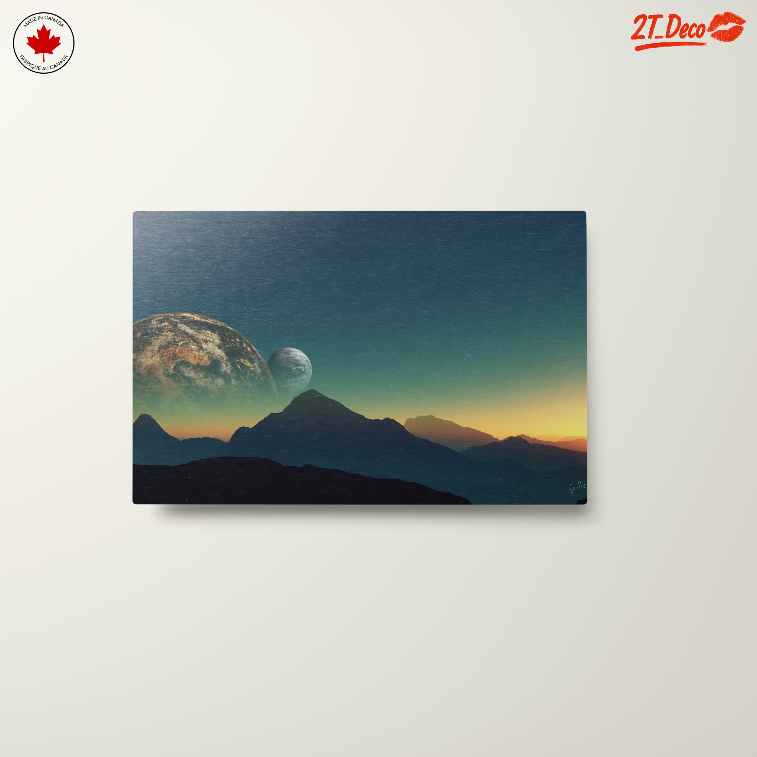 Surreal Cosmic Landscape with Planets - Image 10