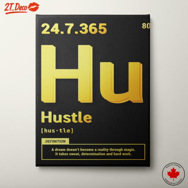 Hustle Motivational Quote Art