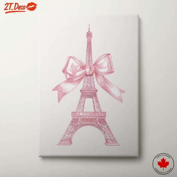 Eiffel Tower Art with Bow