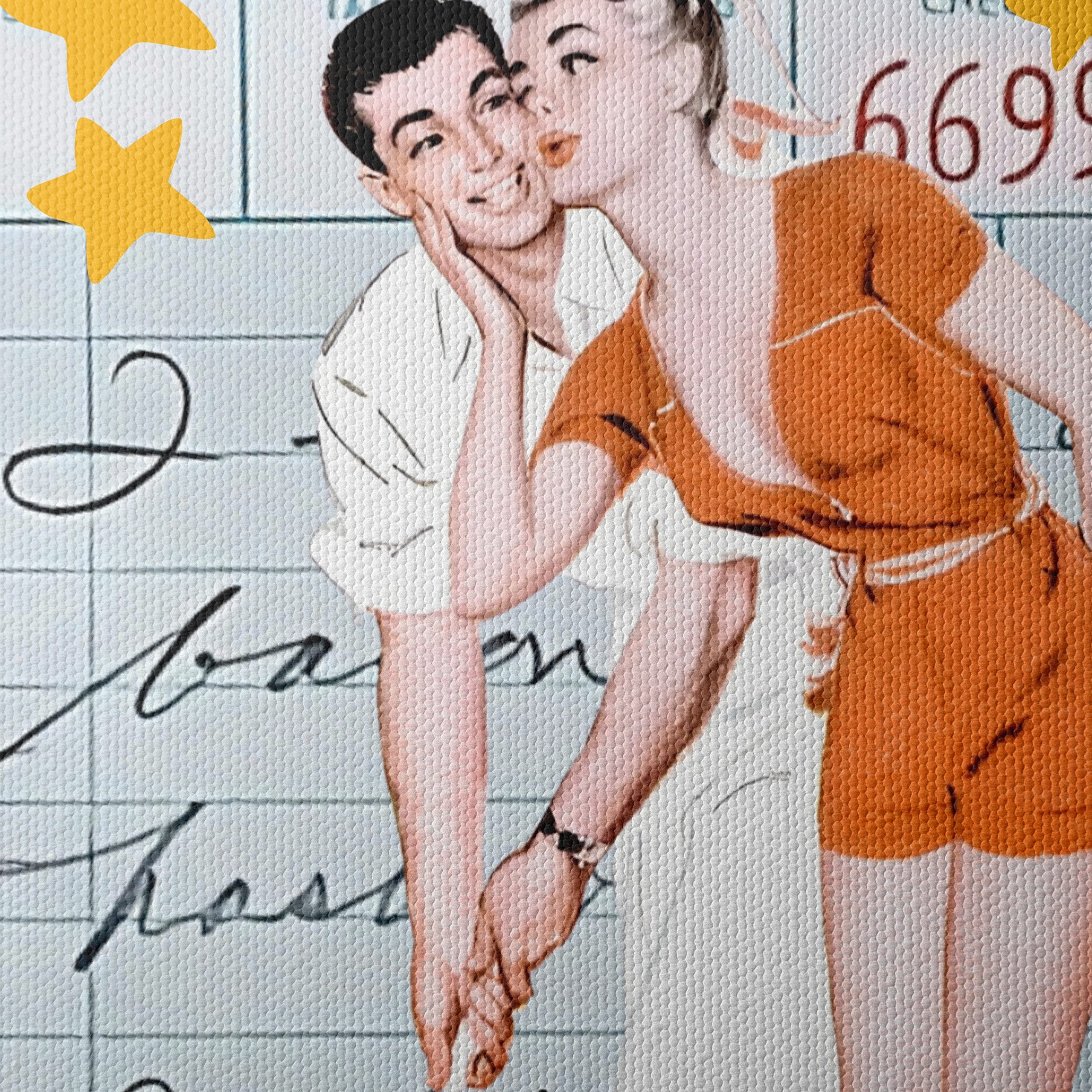 Vintage Scene with Playful Characters - Image 4