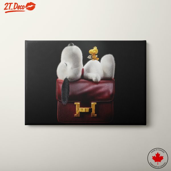 Snoopy and Woodstock Cartoon Character Art