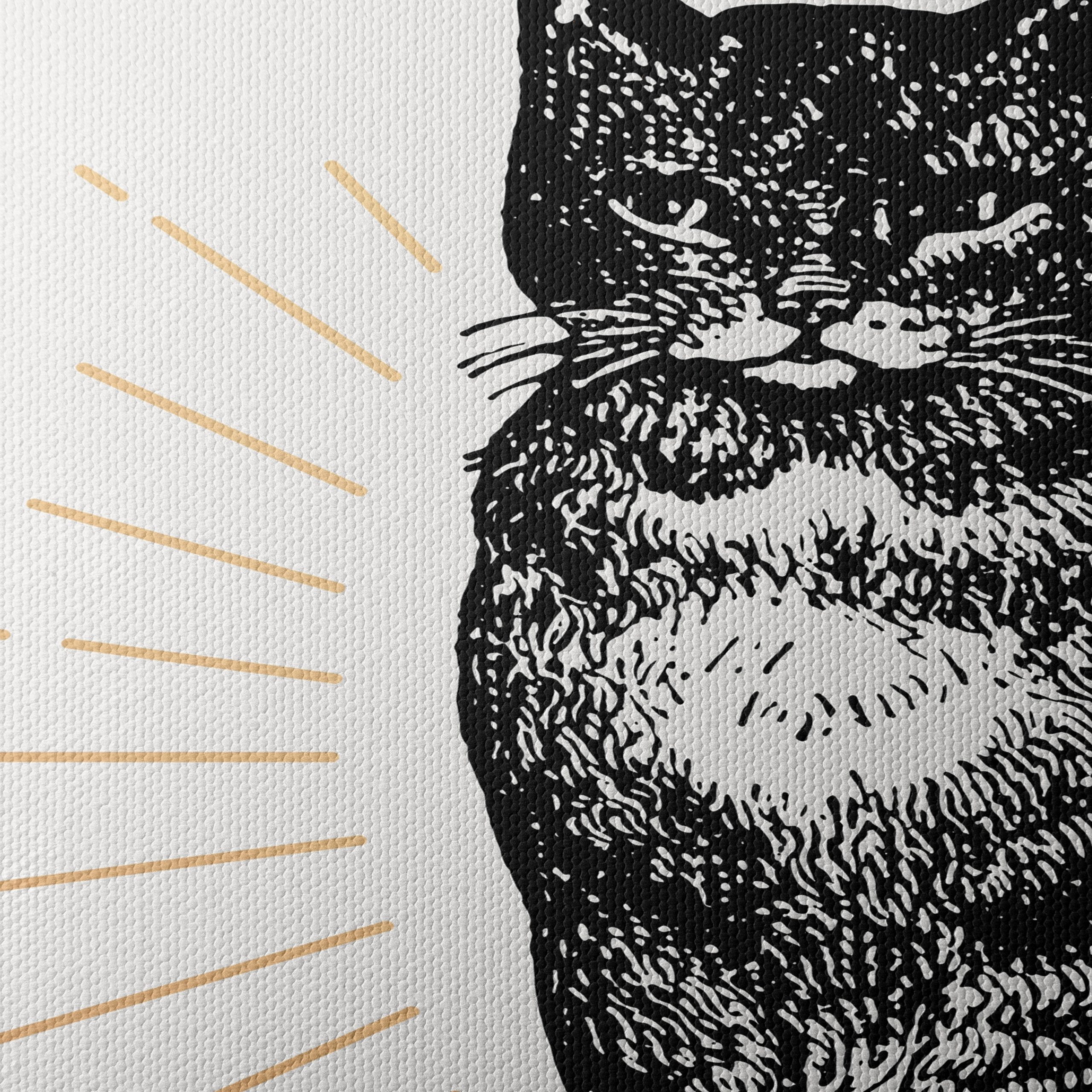 Stylized Cat Artwork with Radiant Accents - Image 4