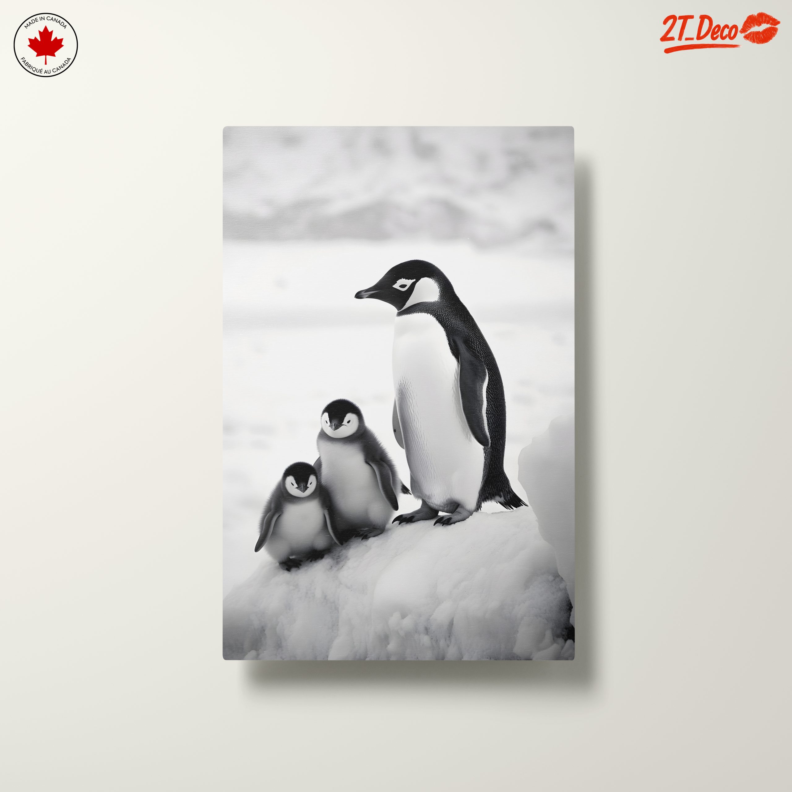 Black and White Artistic Penguin Family - Image 10