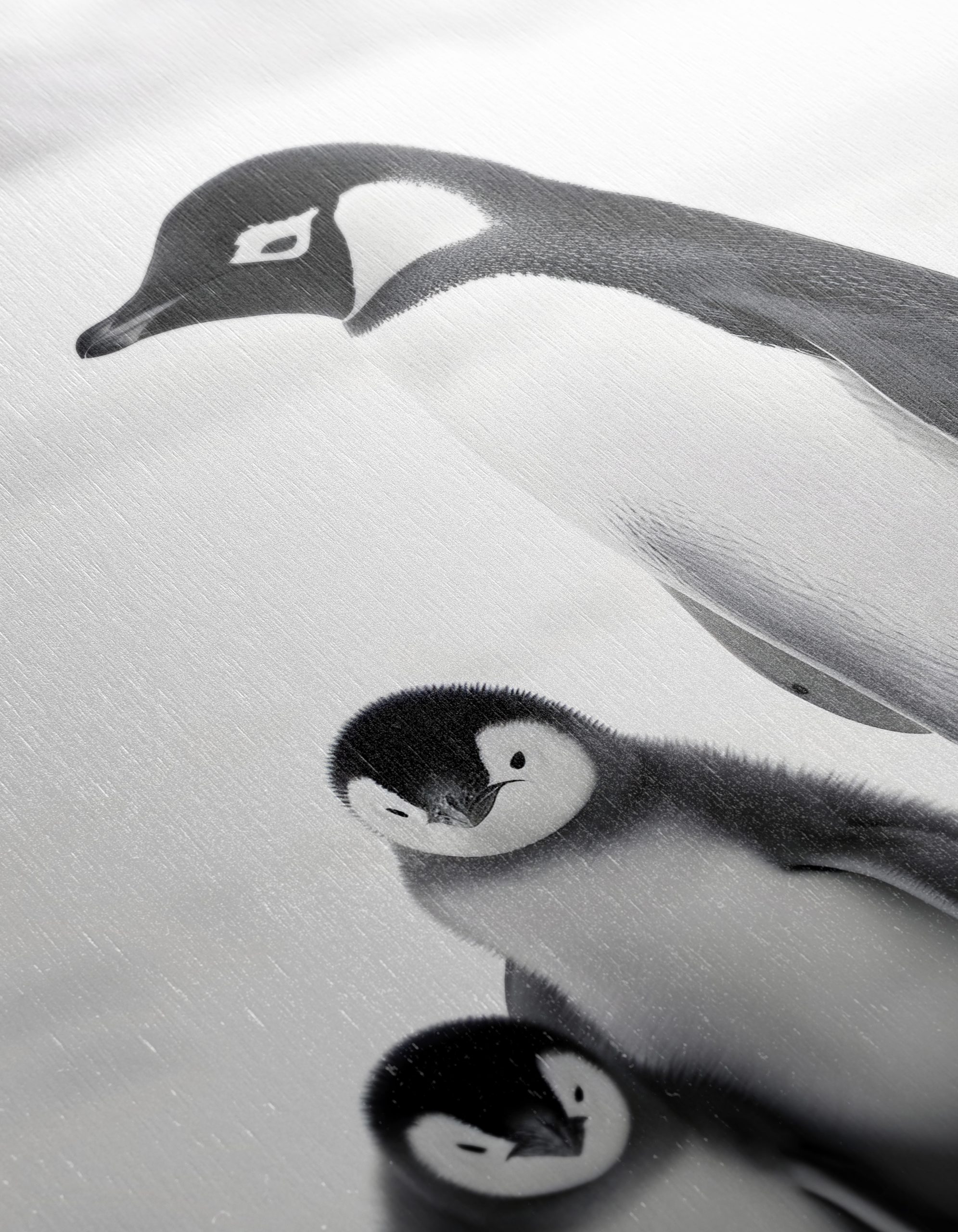 Black and White Artistic Penguin Family - Image 12