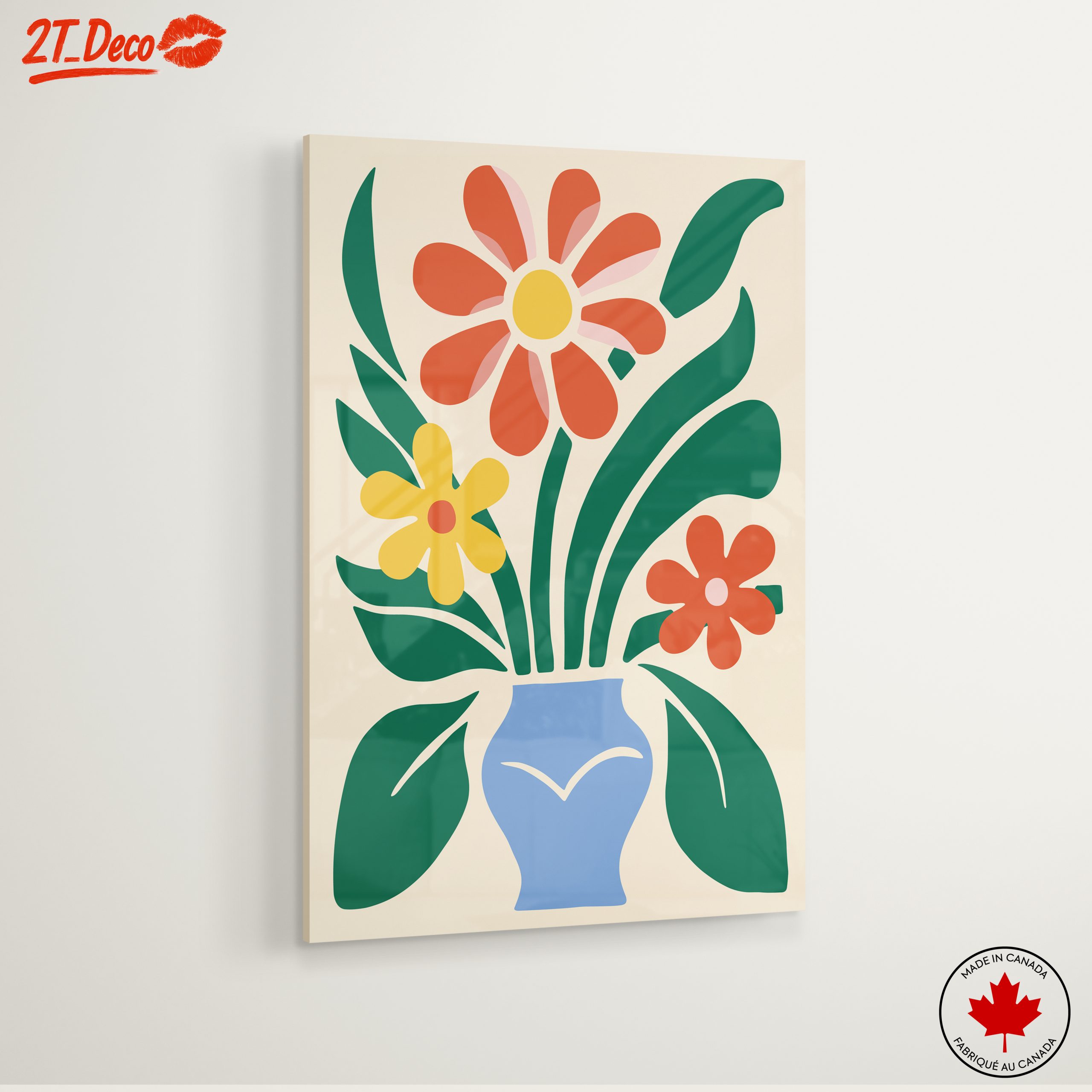 Stylized Floral Arrangement in Botanical Abstract Art - Image 6