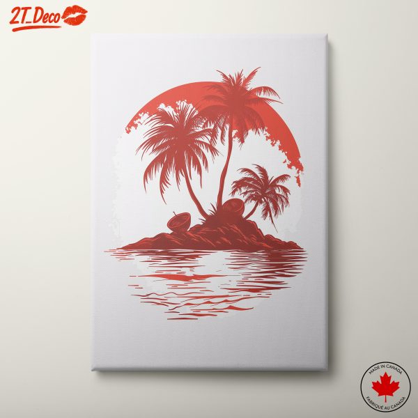 Tropical Island Sunset Landscape