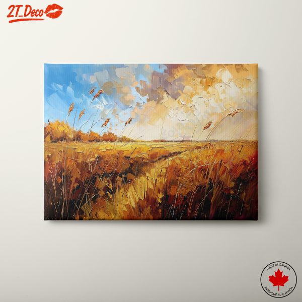Vibrant Autumn Landscape with Golden Grasses