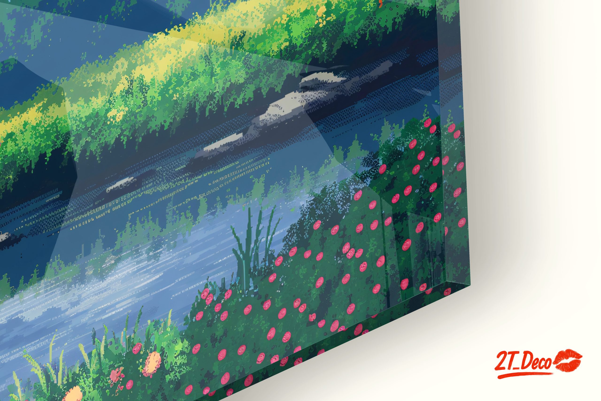 Serene Nature Landscape with Tree and River - Image 9
