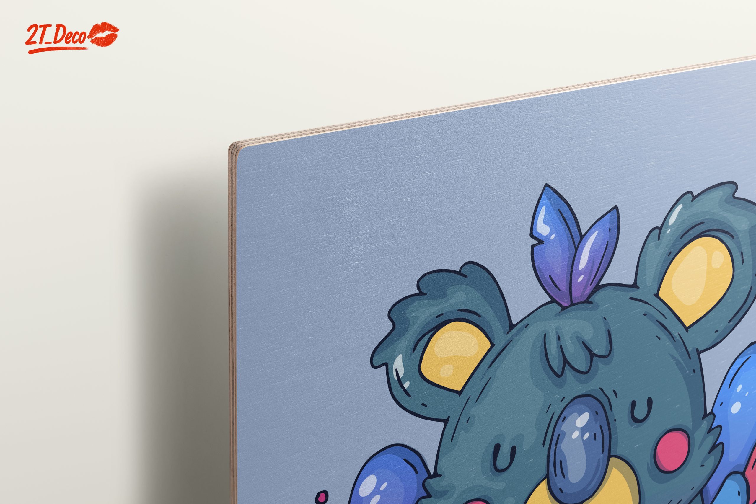 Playful Koala Artwork with Drum and Skull - Image 15