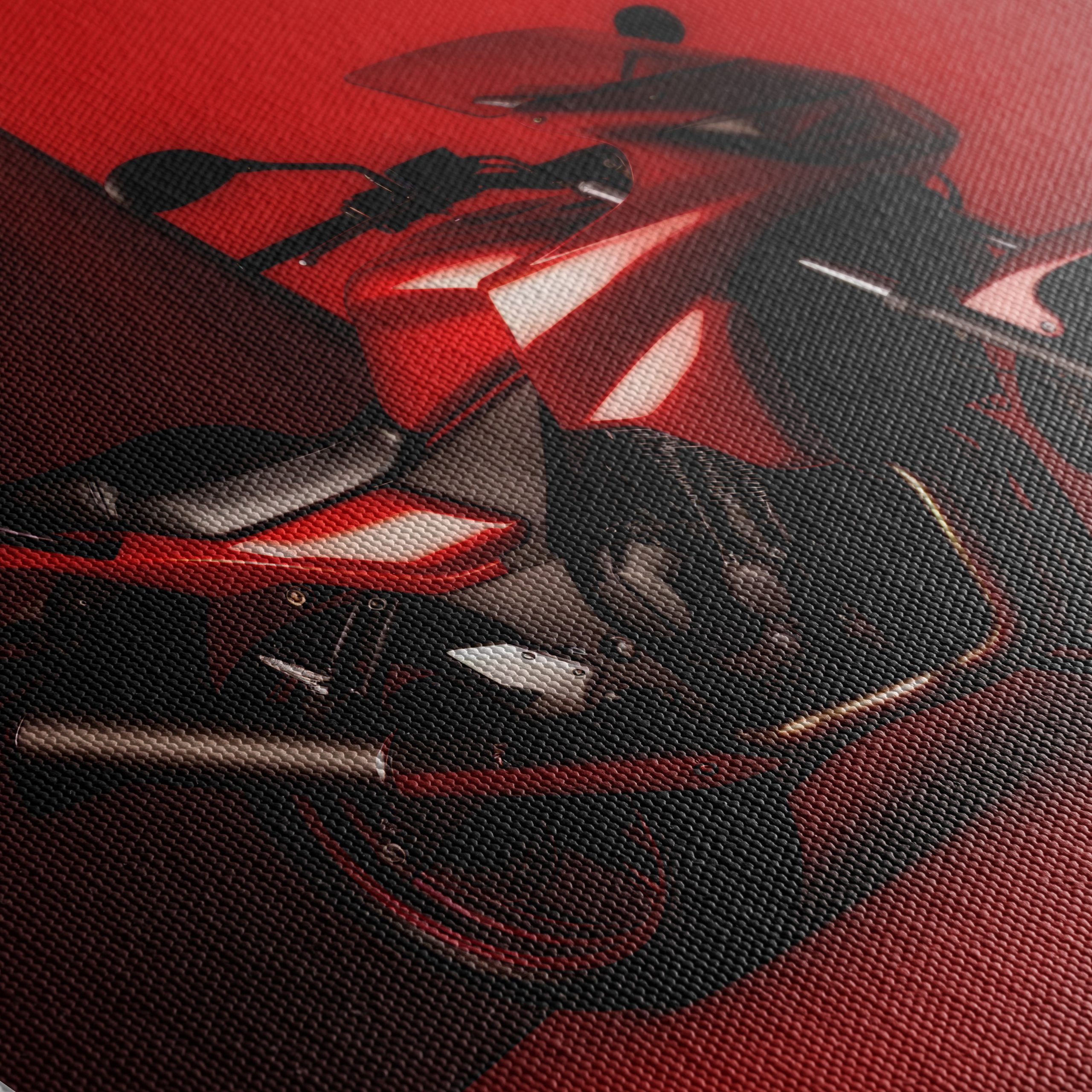 Stylish Red Motorcycle in Bold Minimalism - Image 5
